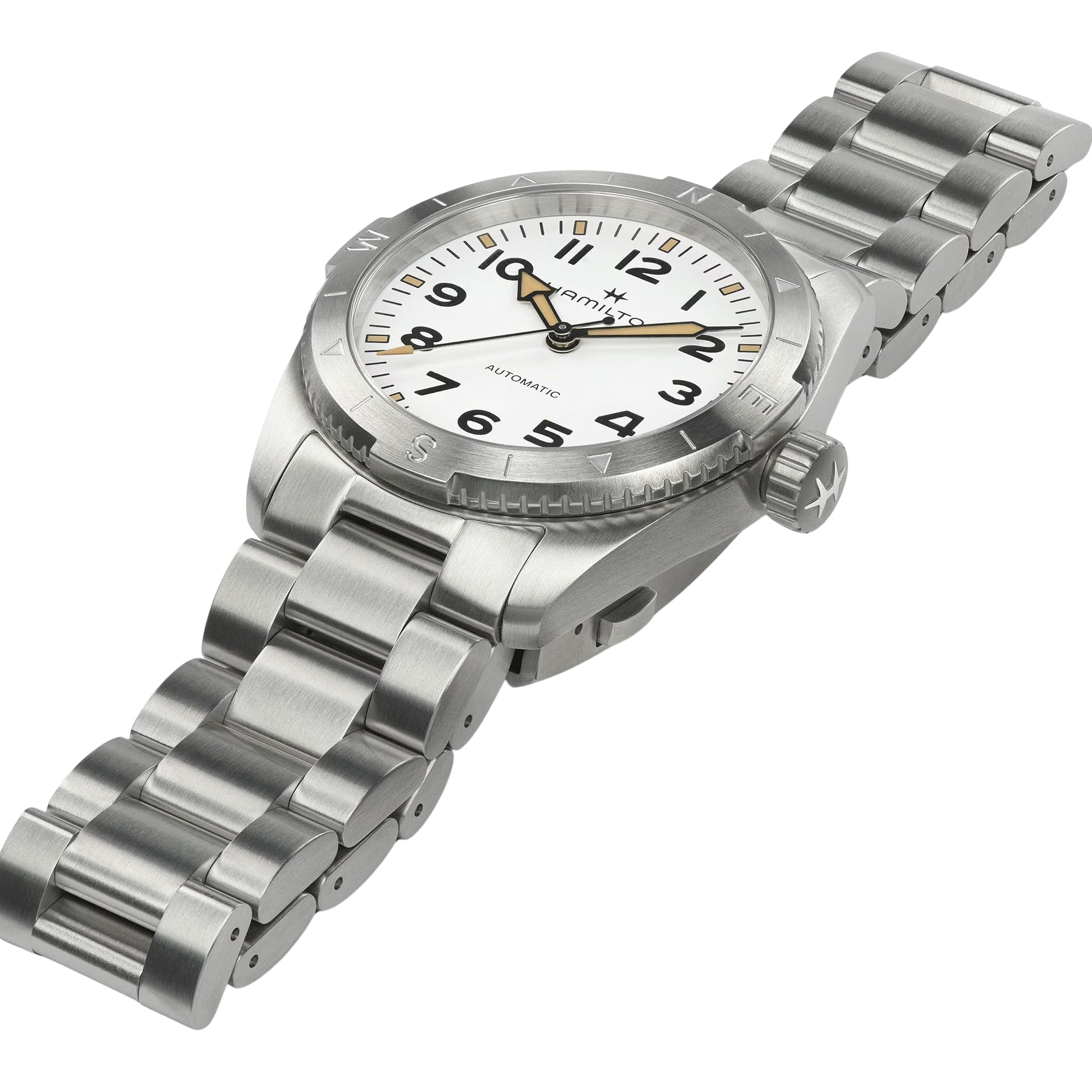 Hamilton Khaki Field Expedition 37mm White Dial Steel Mens Automatic Watch H70225110