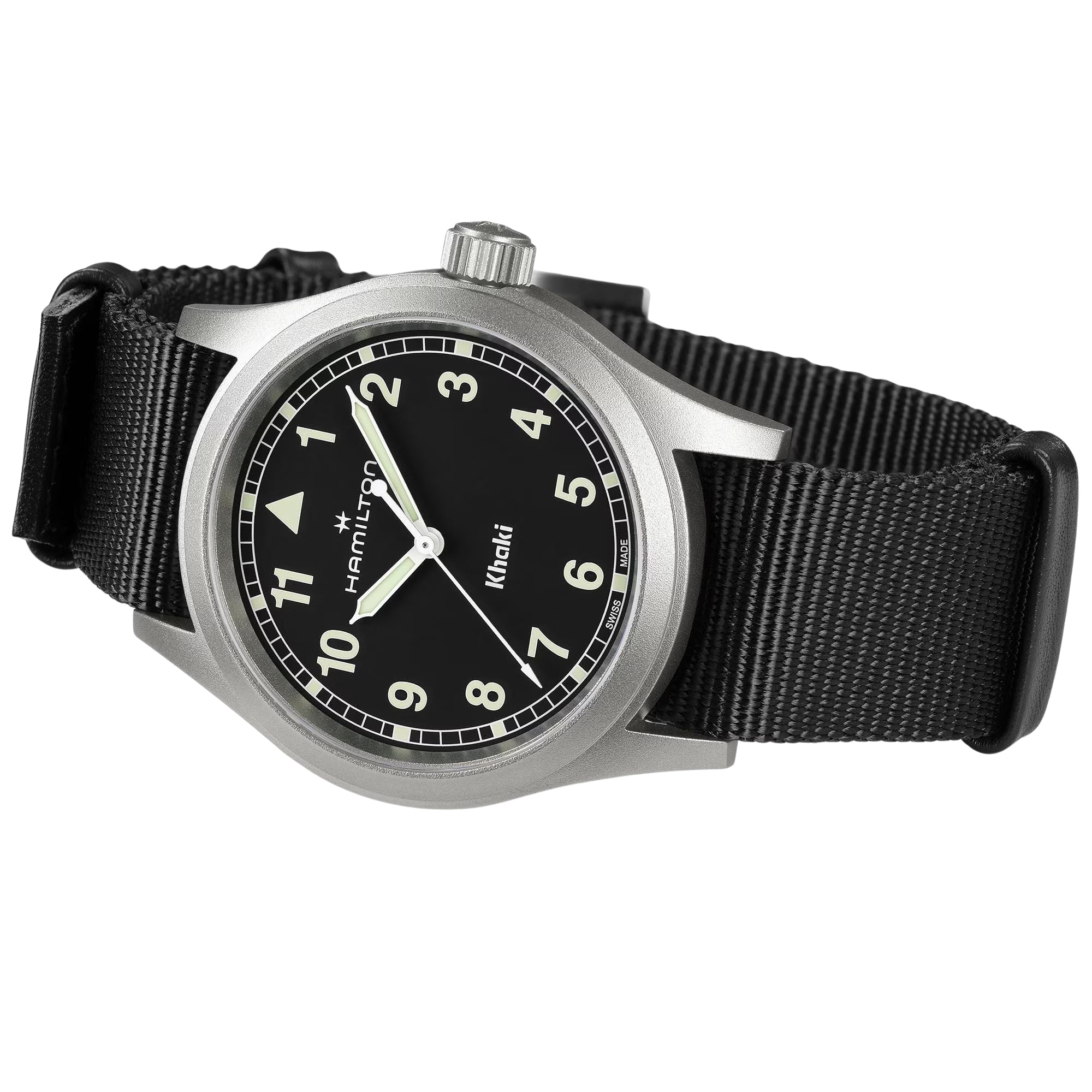 Hamilton Khaki Field 38mm Black Dial NATO Mens Quartz Watch H69401430