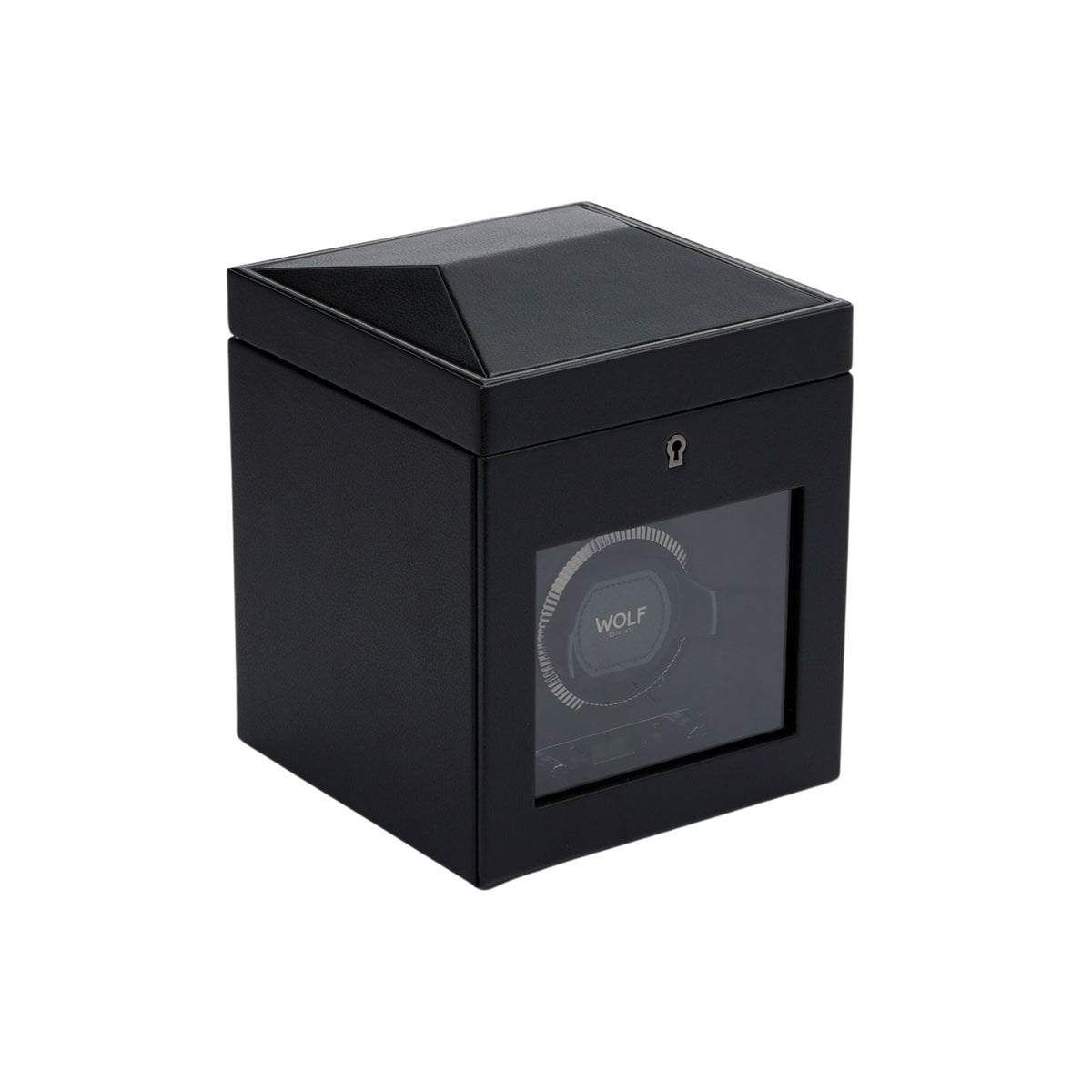 WOLF British Racing Black Single Watch Winder with Storage 792102