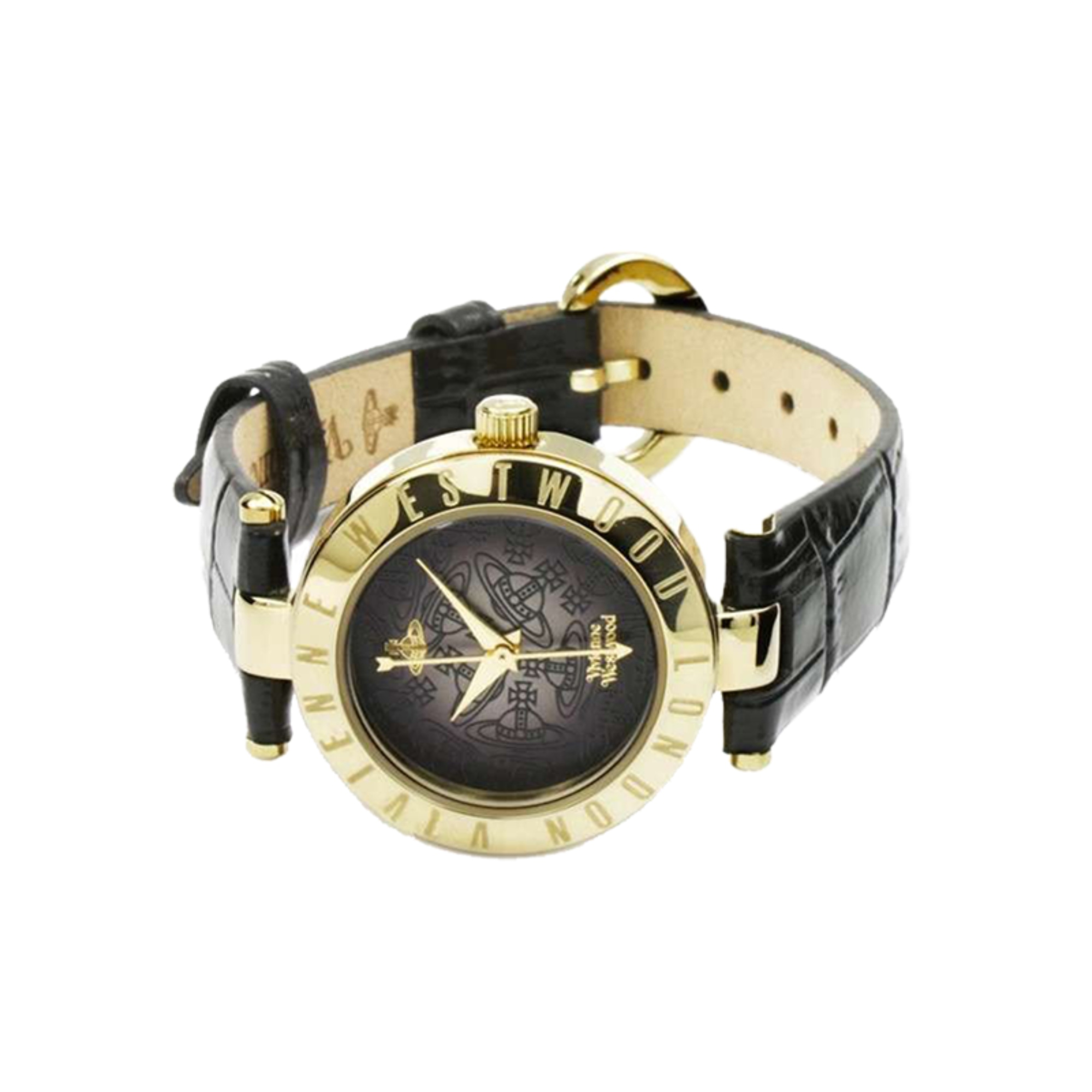 Vivienne Westwood Exclusive Westbourne II Quartz Black Dial Black Leather Strap Ladies Watch VV092BKBK