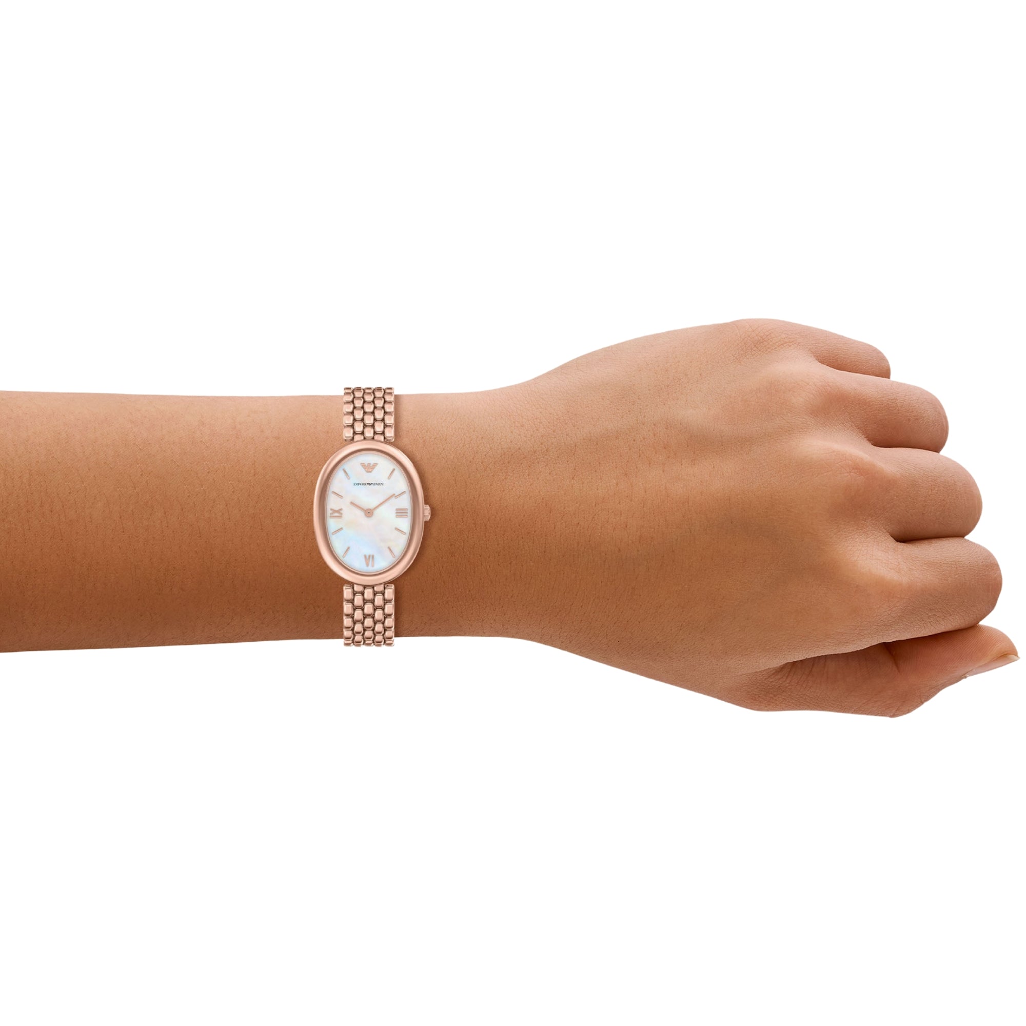 Emporio Armani Sinfonia 26mm White Mother of Pearl Dial Steel Ladies Quartz Watch AR11775