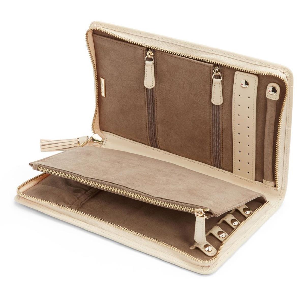 WOLF Caroline Large Beige Jewellery Portfolio 324053