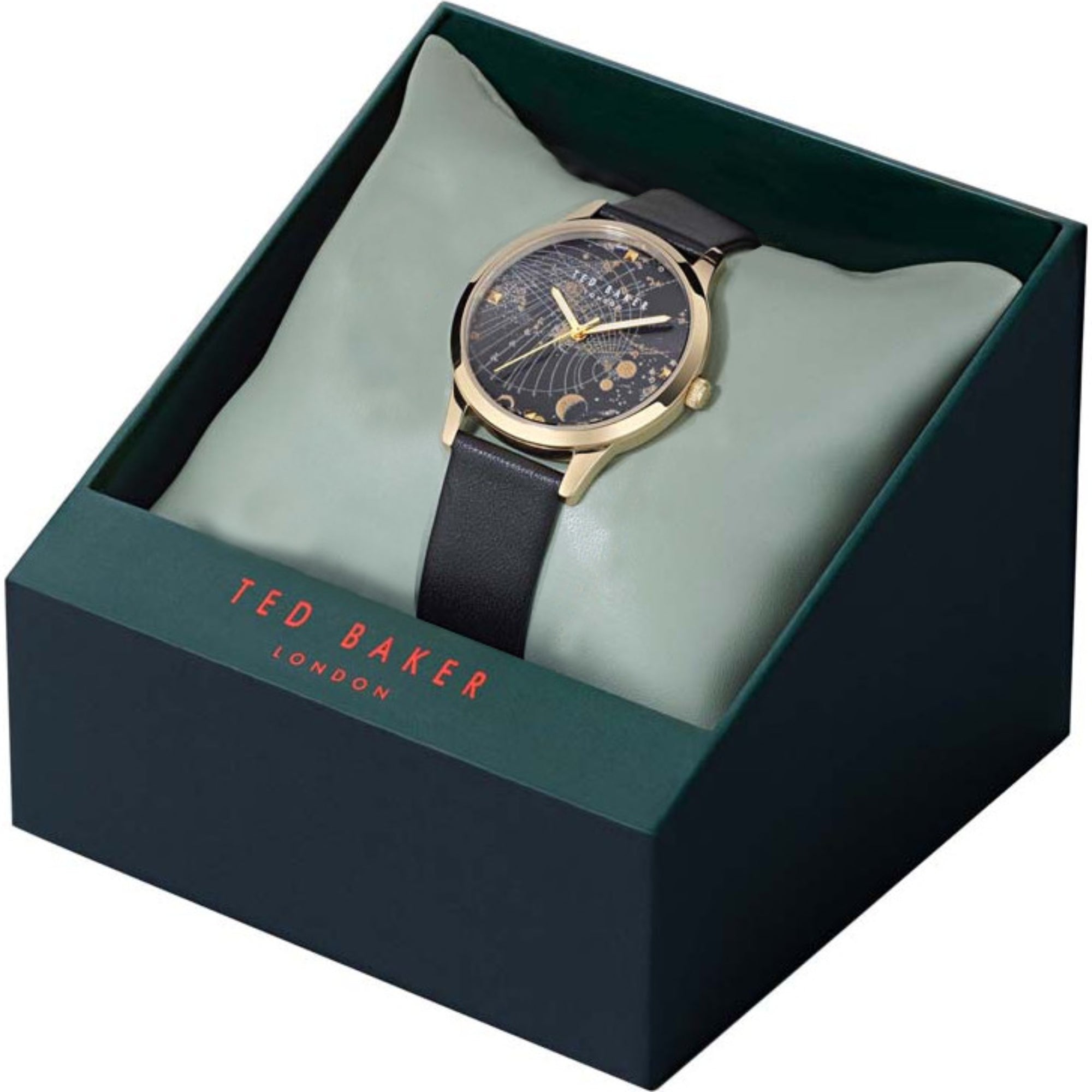 Ted Baker Fitzrovia Ladies Black Leather Strap Watch BKGFW2302