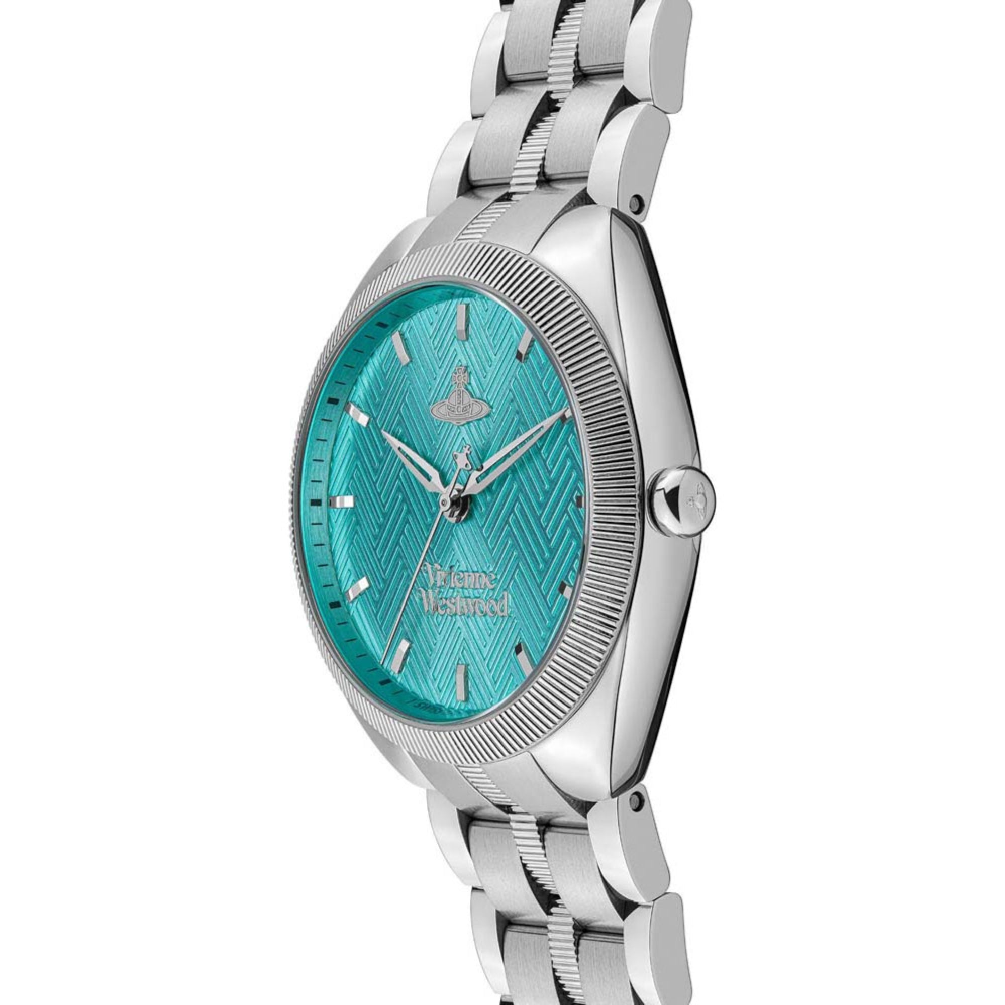 Vivienne Westwood The Mews Turquoise Dial Stainless Steel Bracelet Unisex Watch VV281TQSL