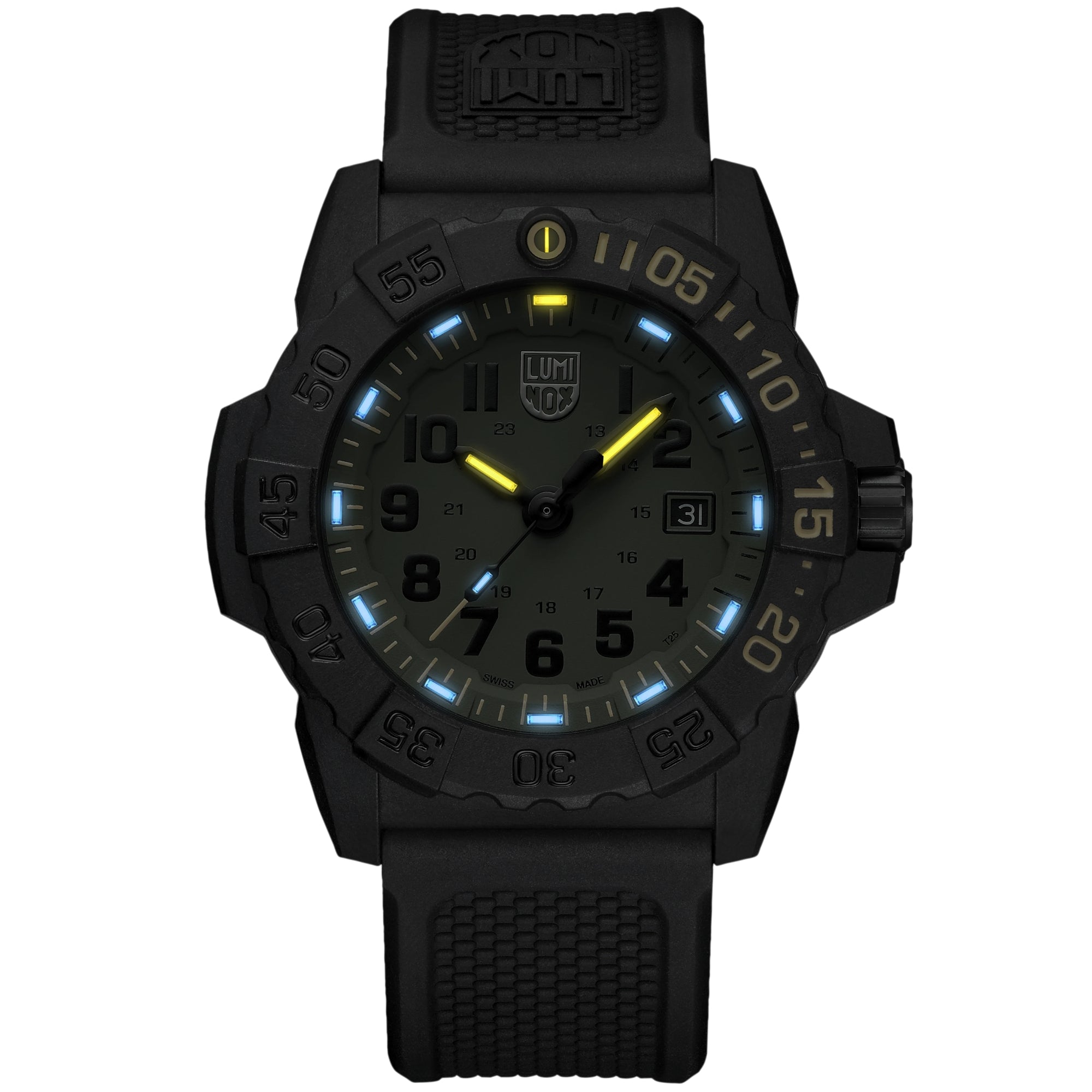 Luminox Navy SEAL Foundation Series Grünes Zifferblatt Gummiarmband Herrenarmbanduhr XS.3517.NSF.SET