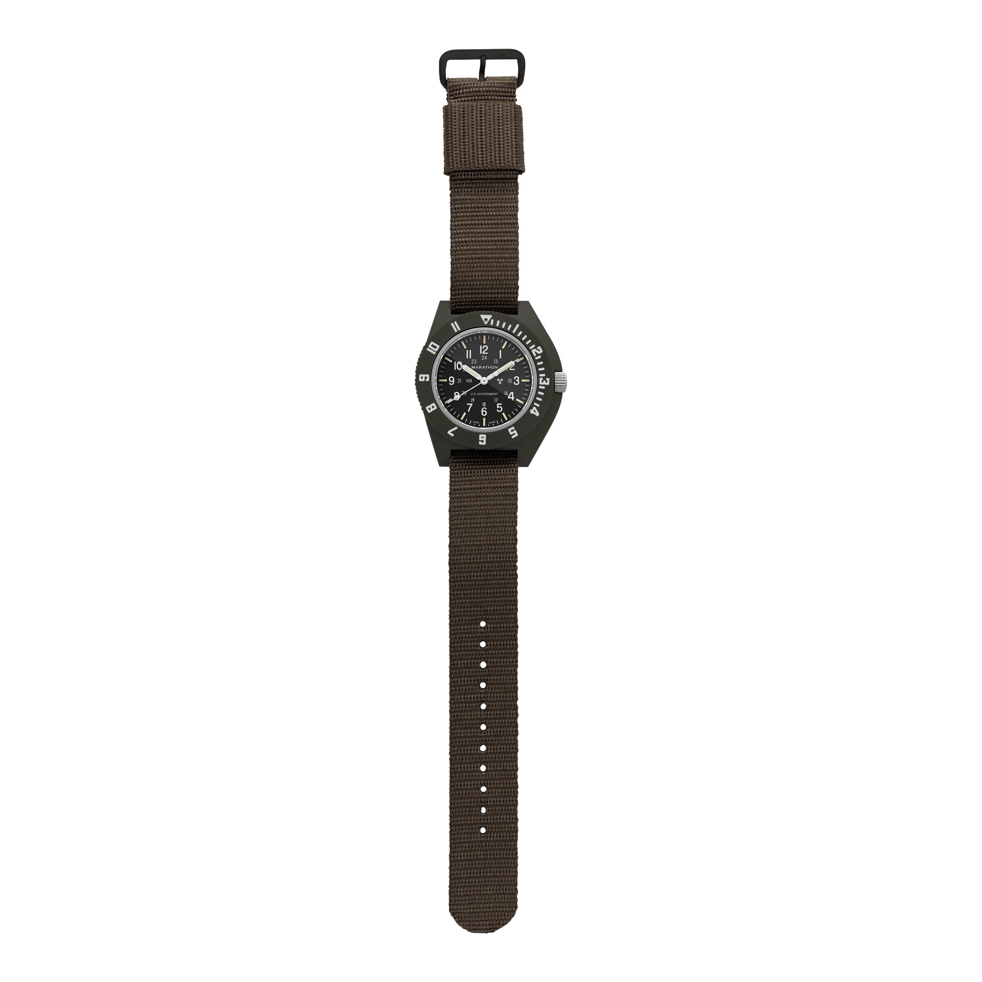 Marathon Navigator U.S. Government 41mm Black Dial Nylon Mens Quartz Watch WW194001SG-0002