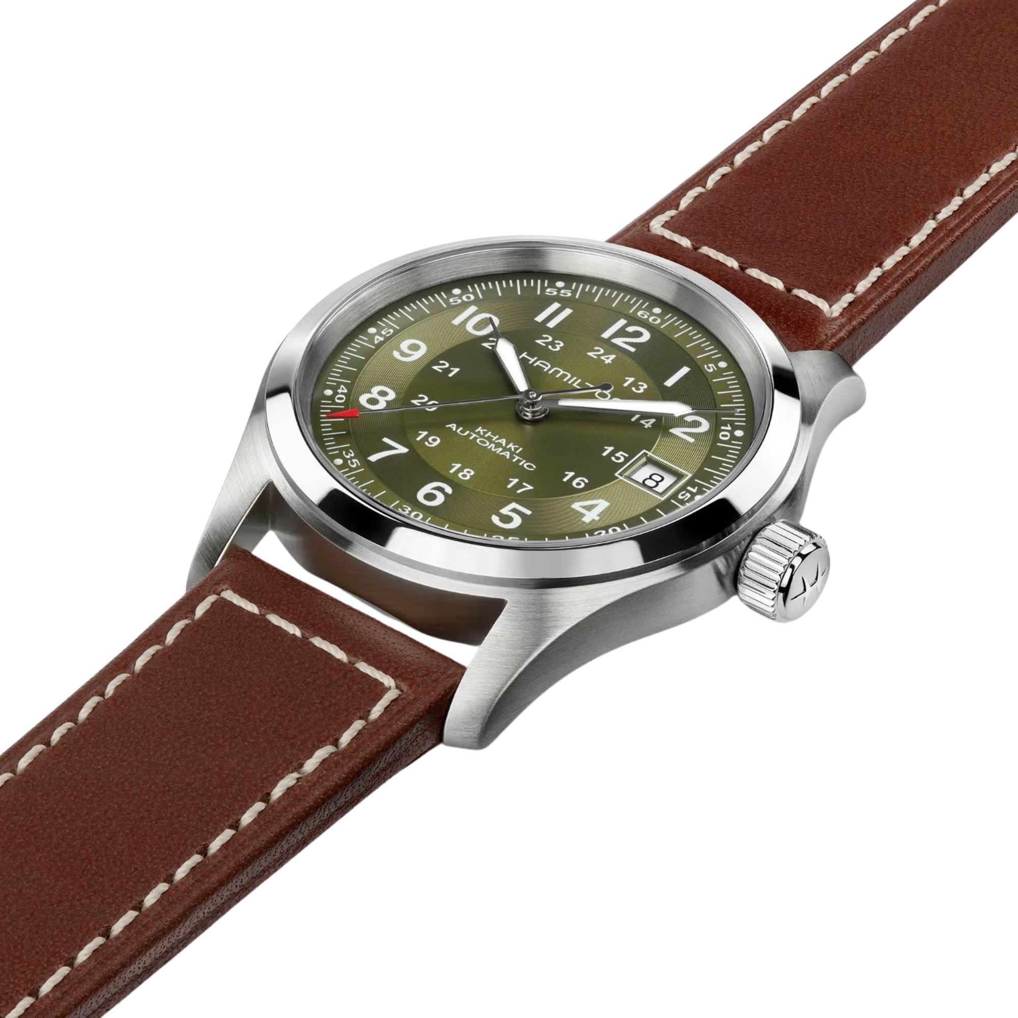 Hamilton Khaki Field H70455560 38mm stainless steel case side profile