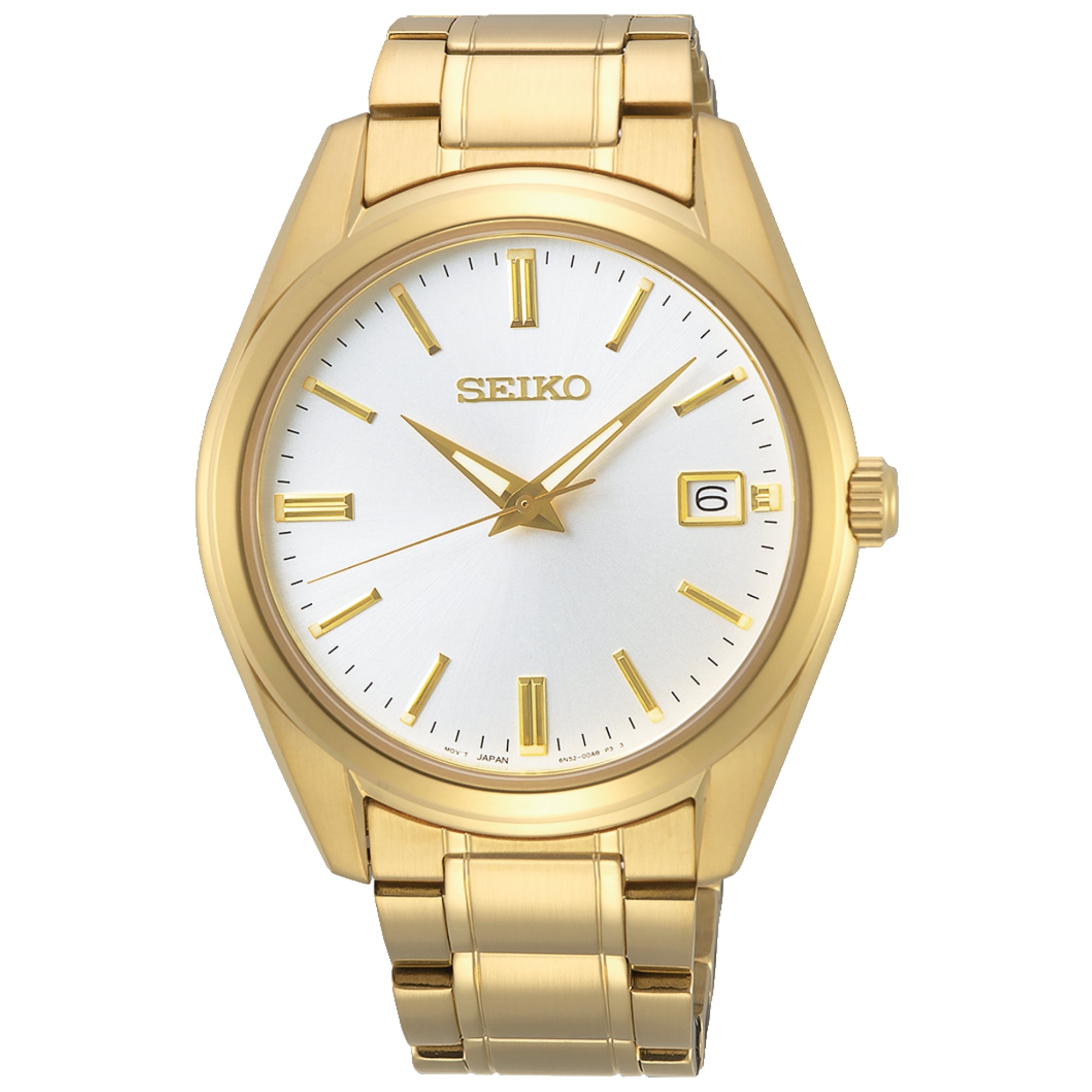 Seiko Essentials 40mm White Dial Steel Mens Quartz Watch SUR314P1