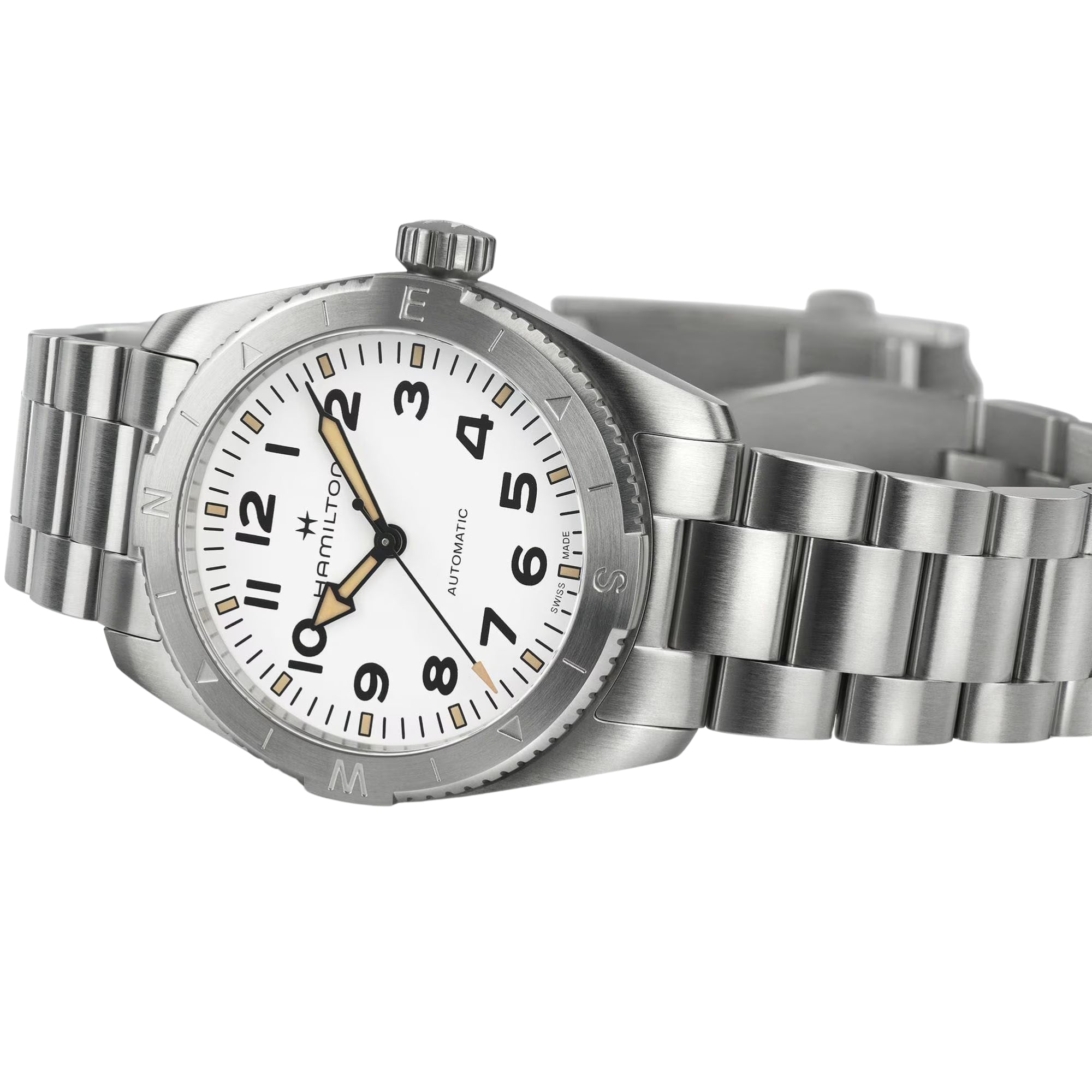 Hamilton Khaki Field Expedition 37mm White Dial Steel Mens Automatic Watch H70225110