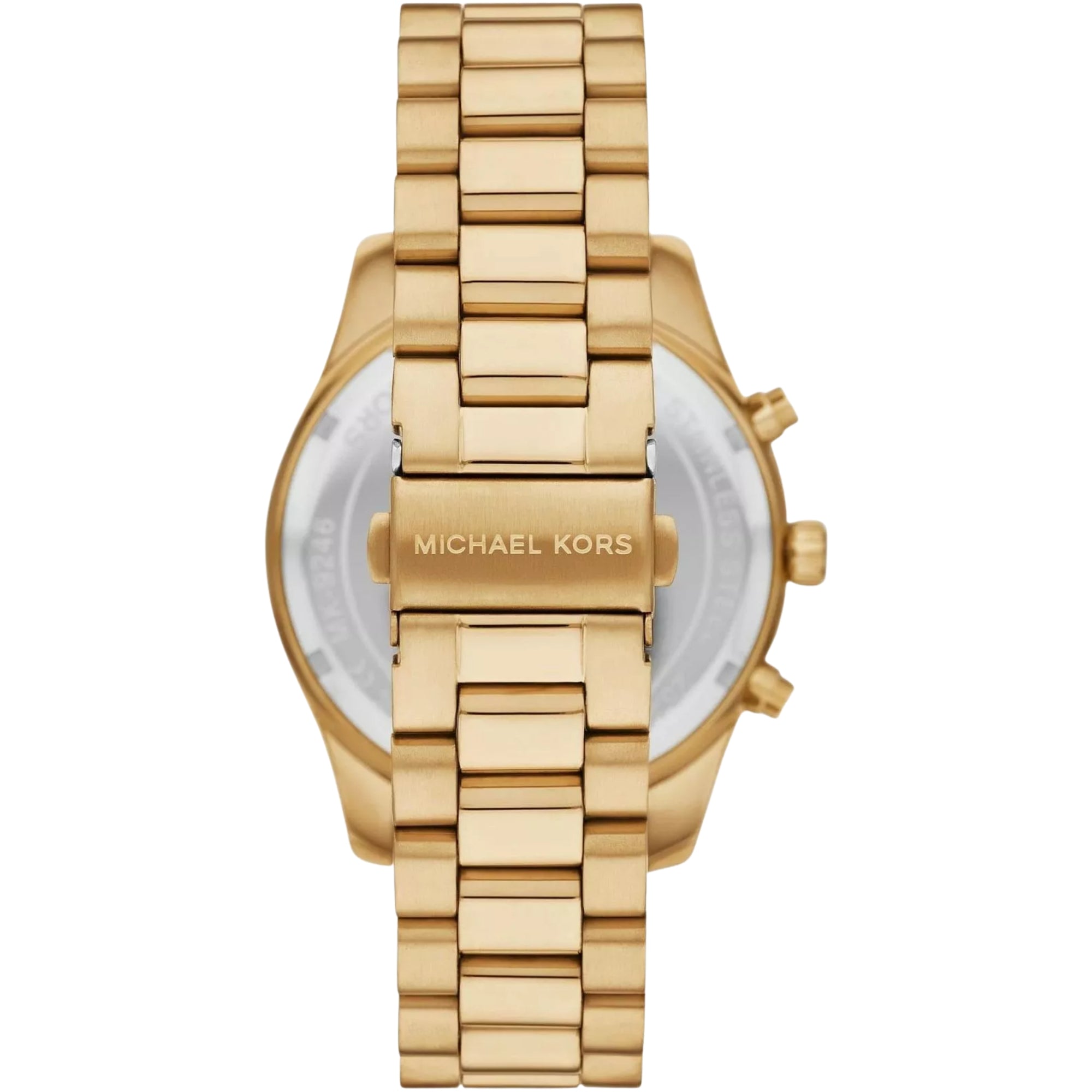 Michael Kors Lexington MK9245SET gold-tone stainless steel bracelet and engraved clasp view