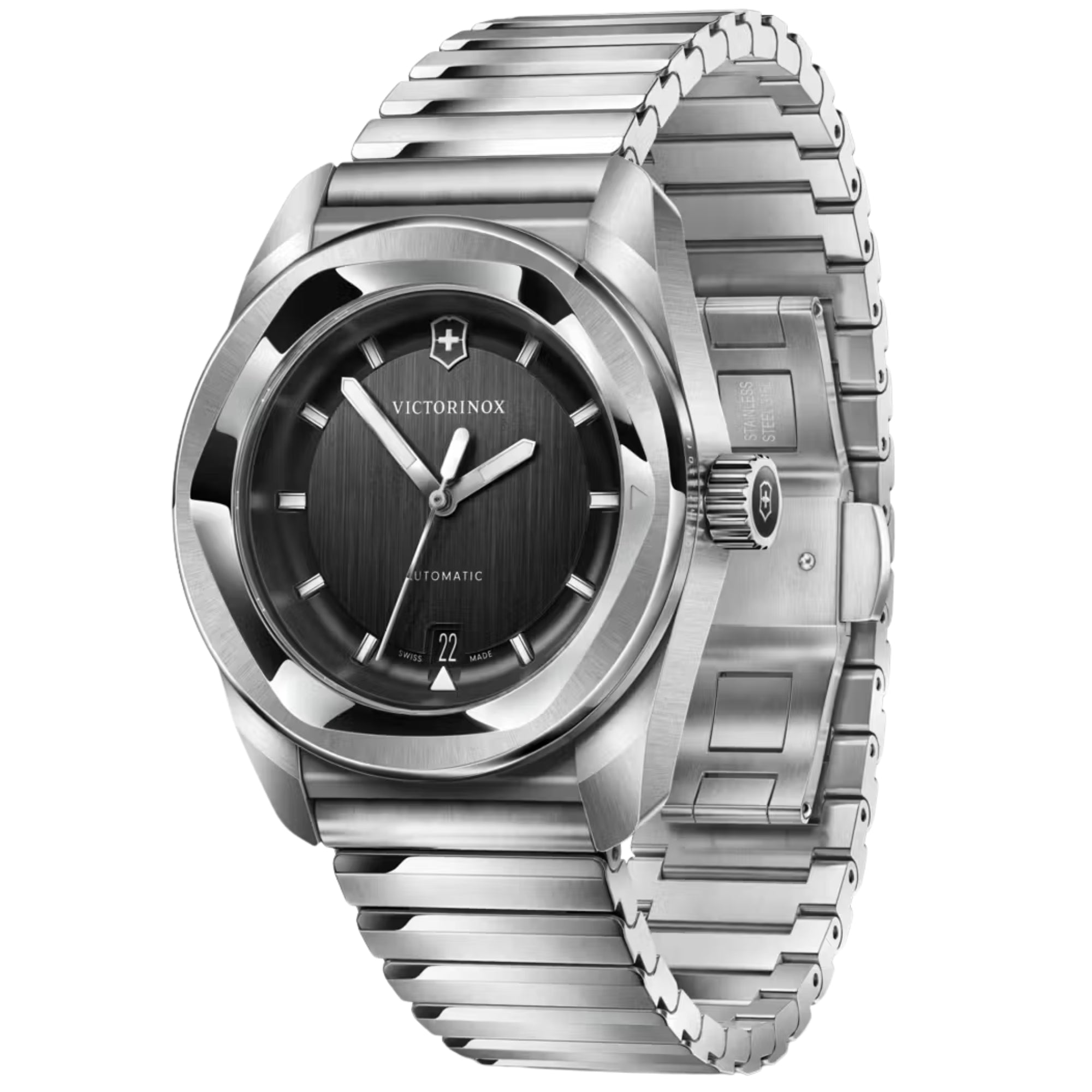 Victorinox Concept One 39mm Black Dial Steel Mens Automatic Watch 242059