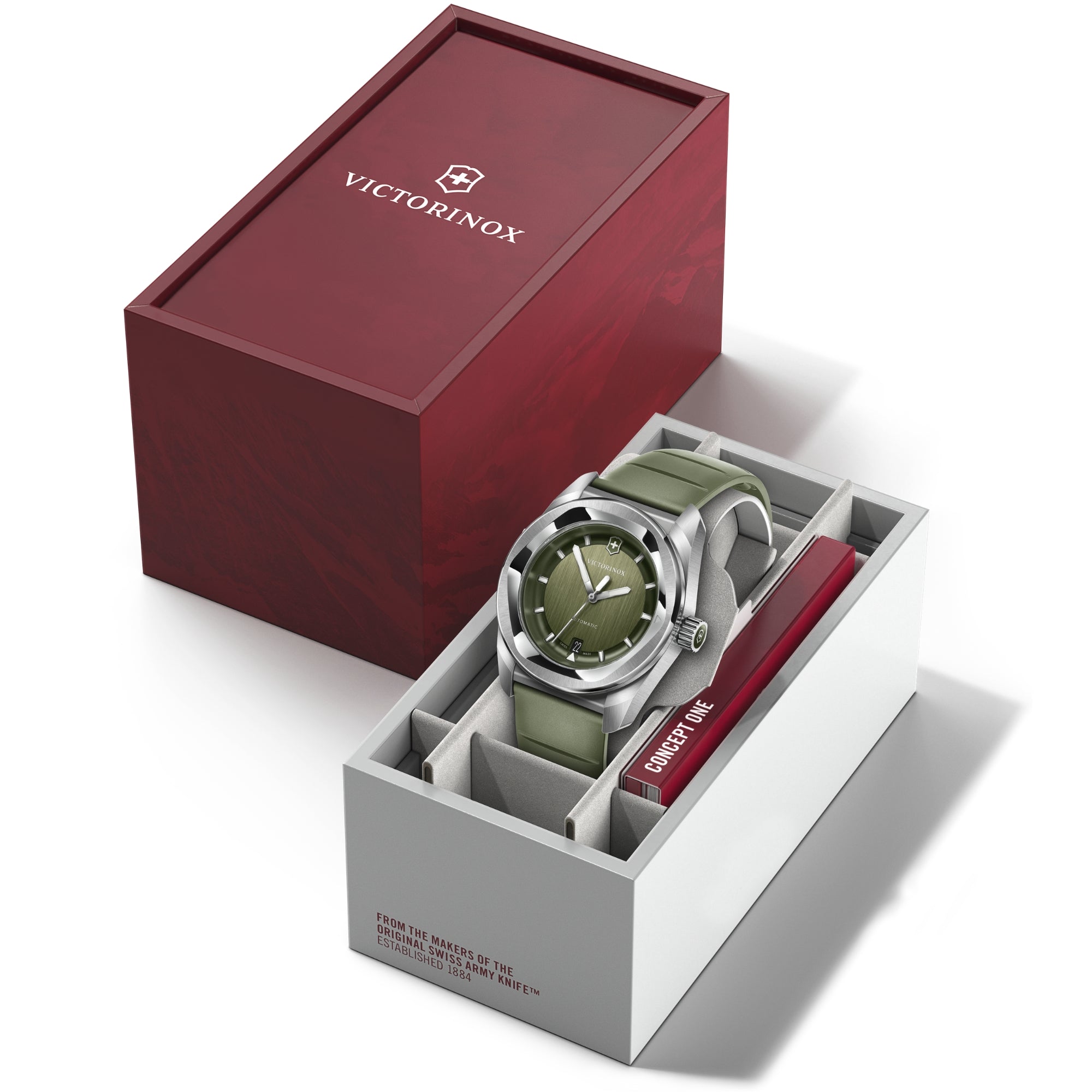 Victorinox Concept 242058 watch displayed in premium red and white gift box packaging