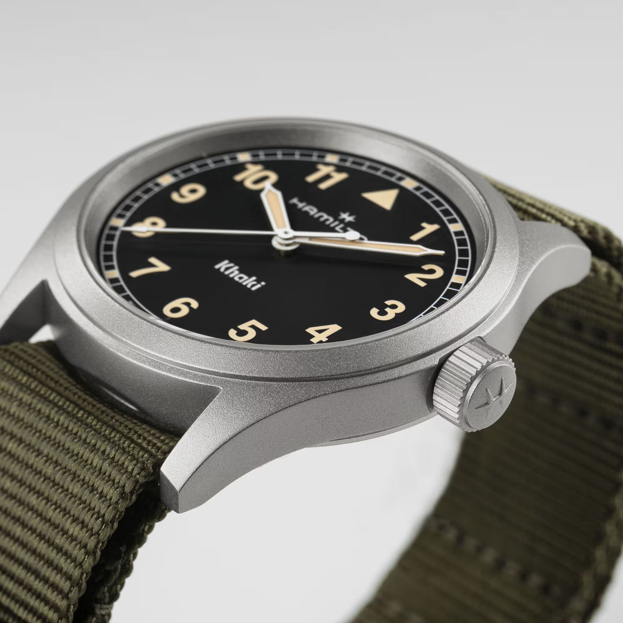 Hamilton Khaki Field 38mm Black Dial NATO Mens Quartz Watch H69401930