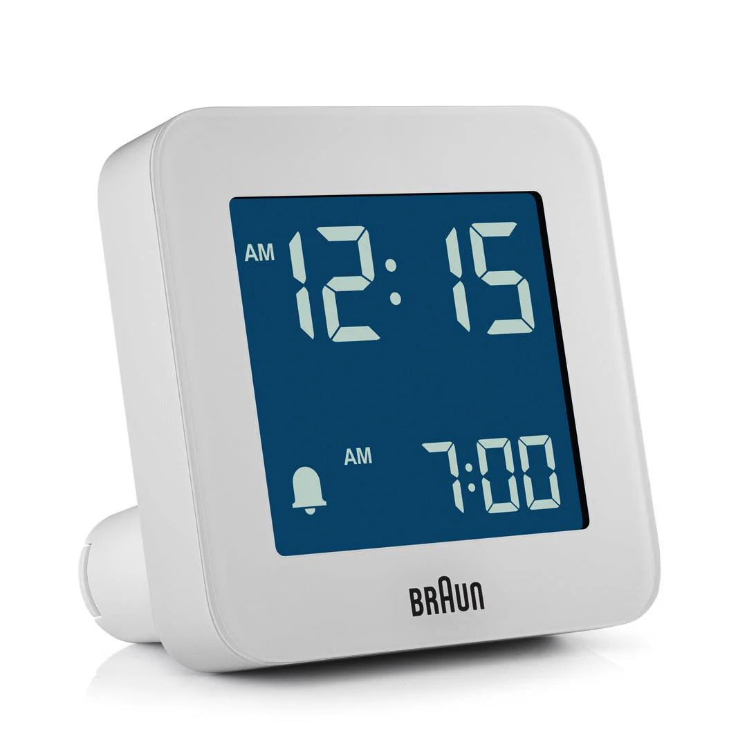 Braun Quartz White Digital Alarm Clock BC09W