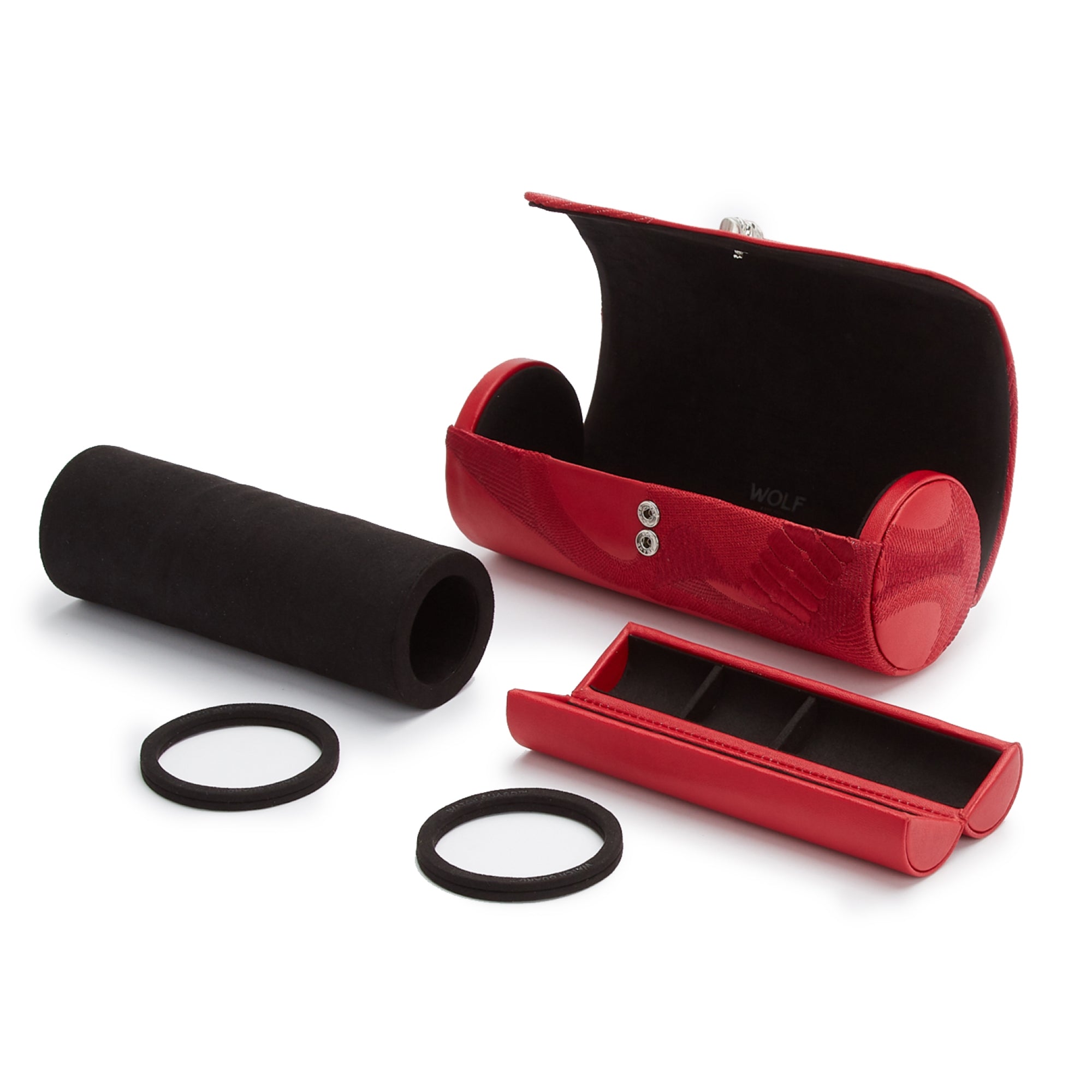 WOLF Memento Mori Red Triple Watch Roll 493472