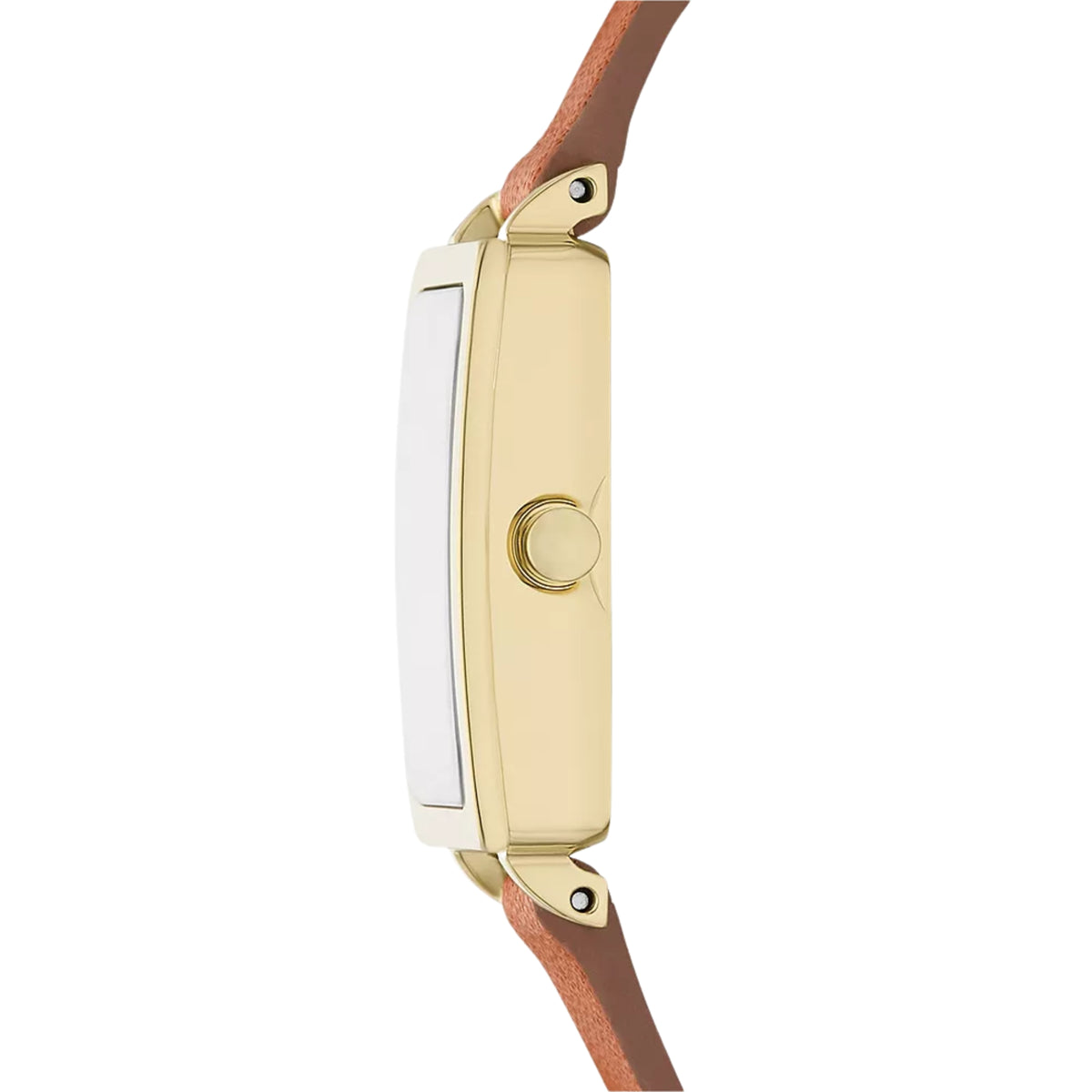 Skagen Hagen Micro White Rectangular Dial Brown Leather Strap Women's Watch SKW3149
