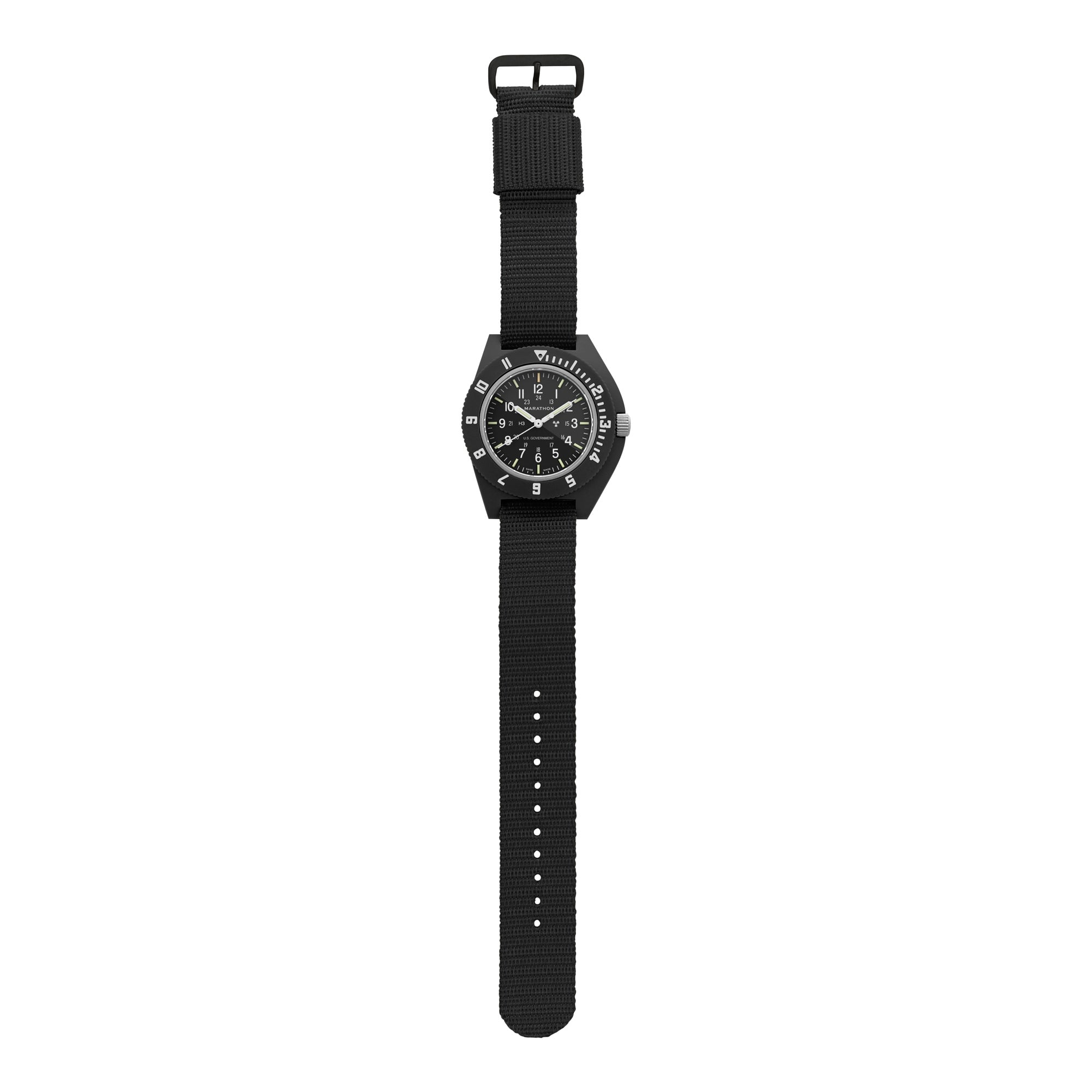 Marathon Navigator U.S. Government 41mm Black Dial Nylon Mens Quartz Watch WW194001BK-0001