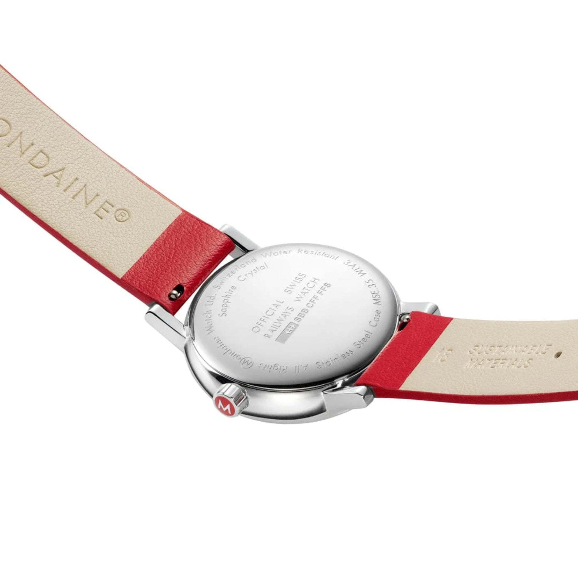 Mondaine Evo2 35mm Cadran Blanc Montre Quartz Cuir MSE.35110.LCV