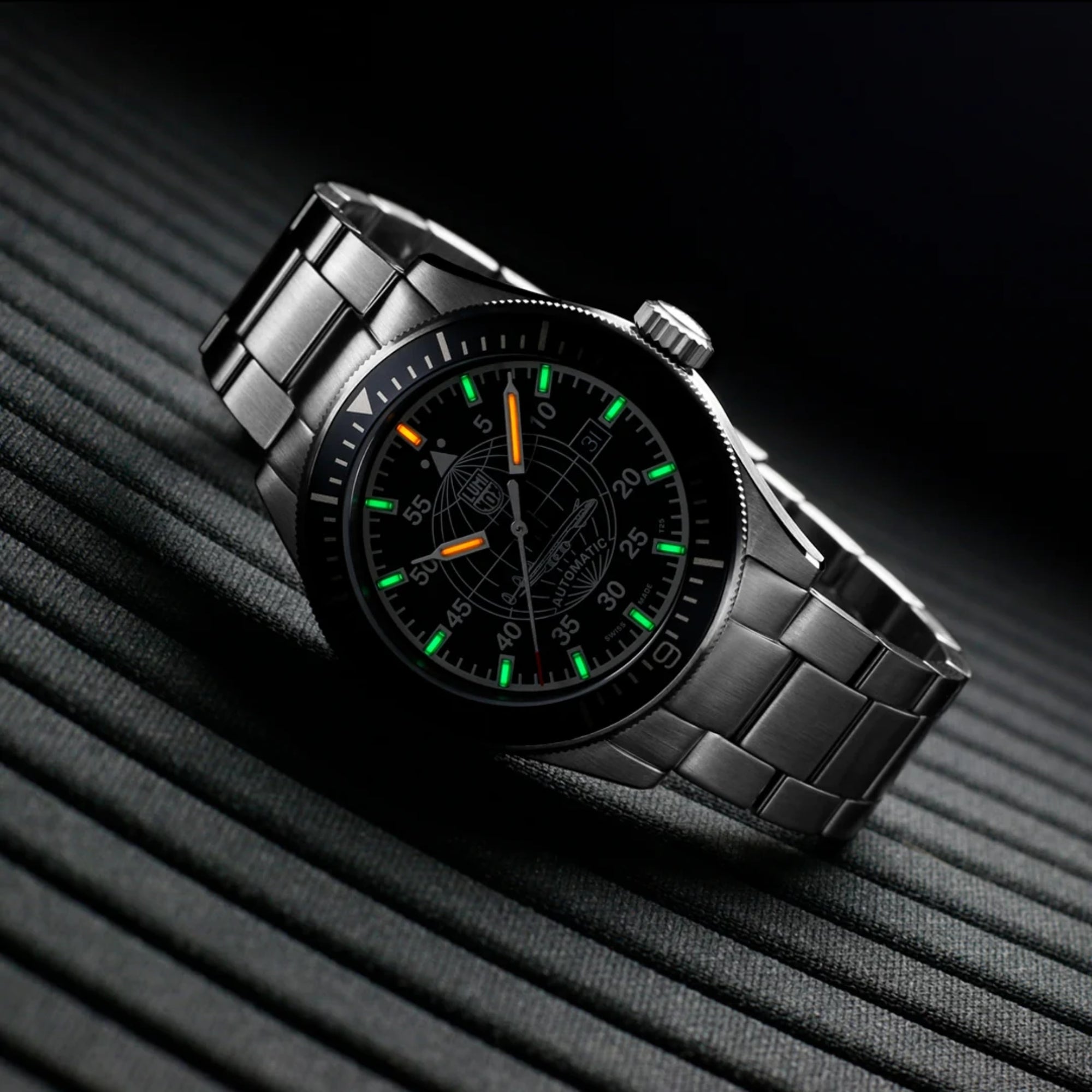 Luminox Constellation 42mm Black Dial Steel Mens Watch XA.9601.M