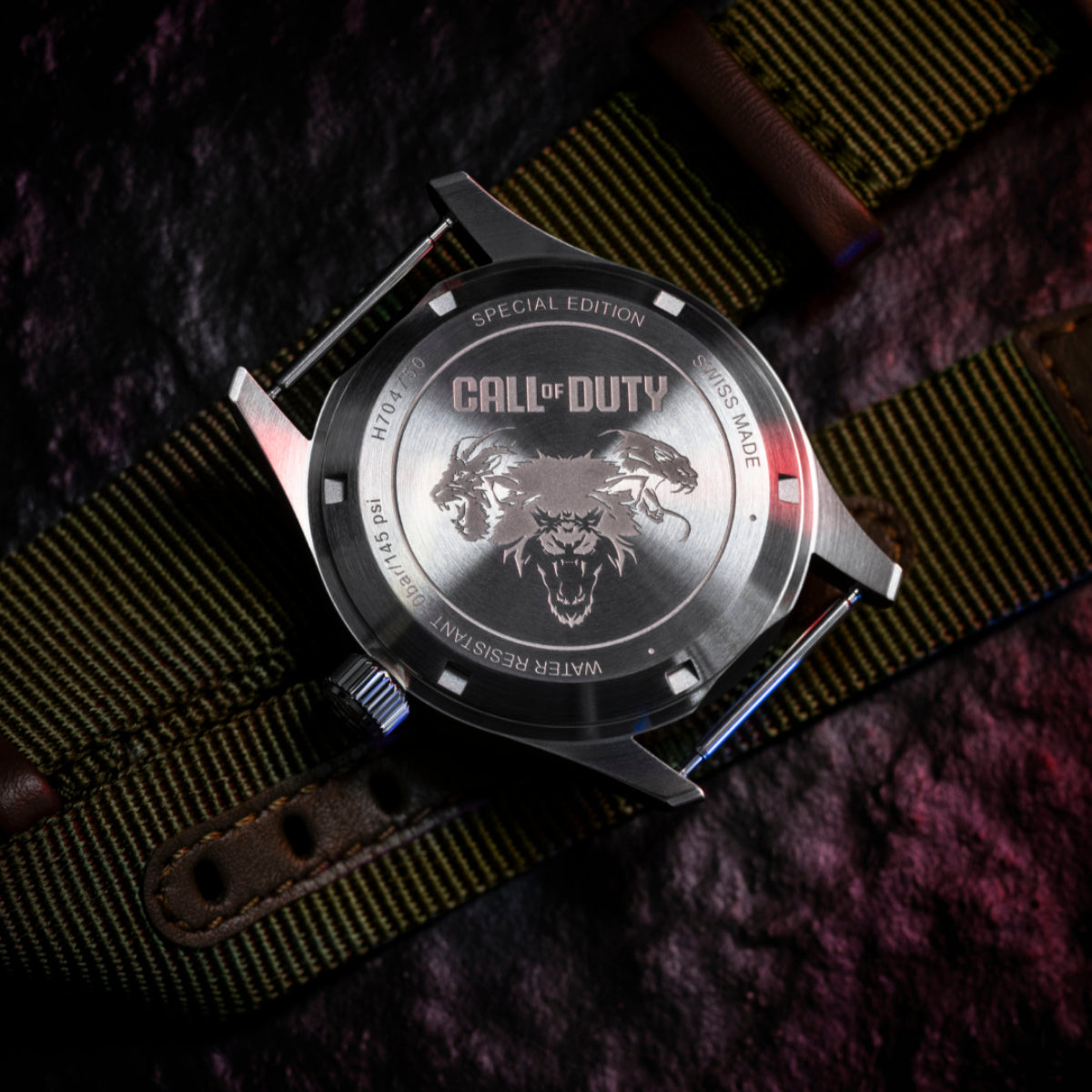 Hamilton x Call of Duty Black Ops 7 Khaki Field Special Edition Black Dial NATO Strap Men's Watch H70475930