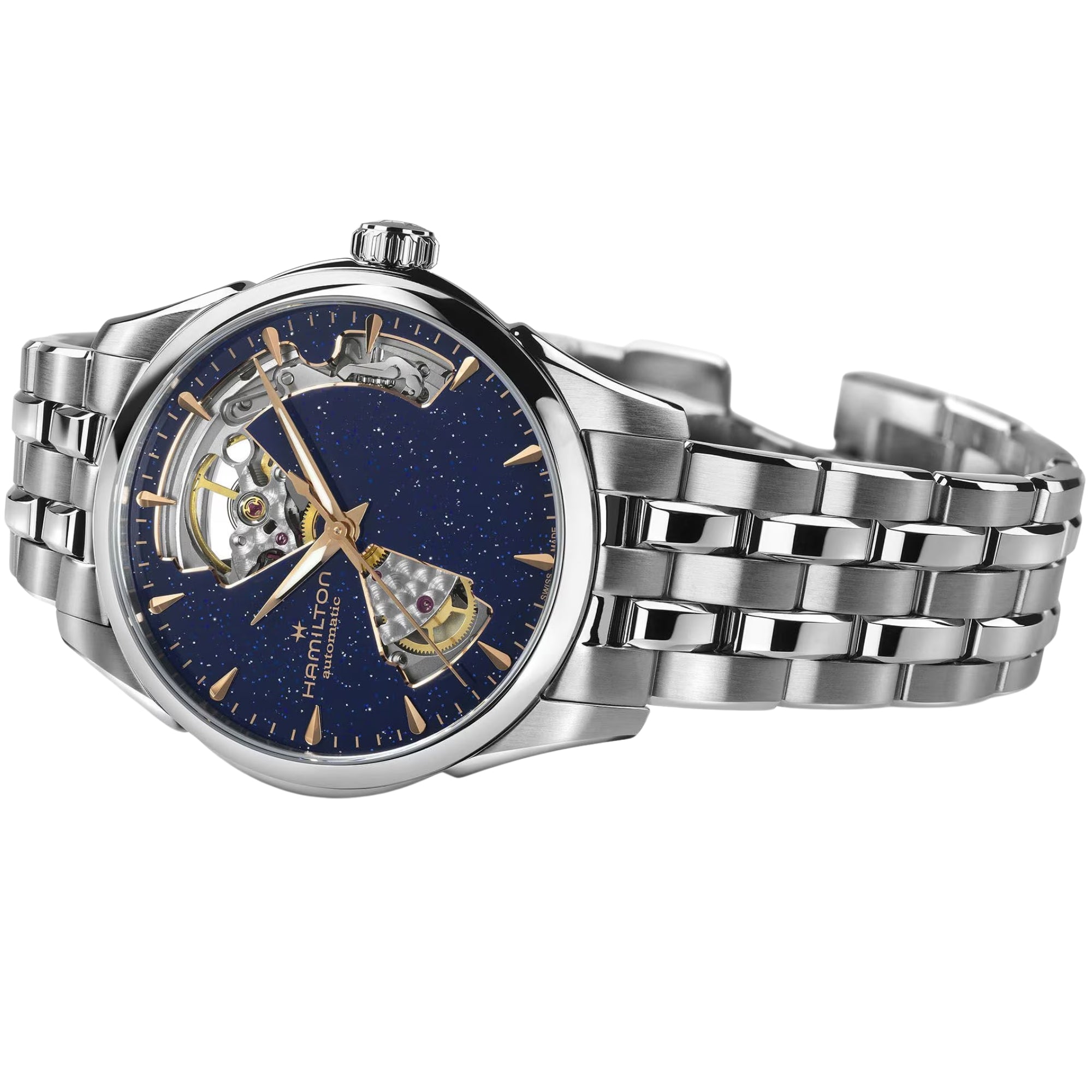 Hamilton Jazzmaster 36mm Open Heart Blue Dial Steel Automatic Watch H32215142