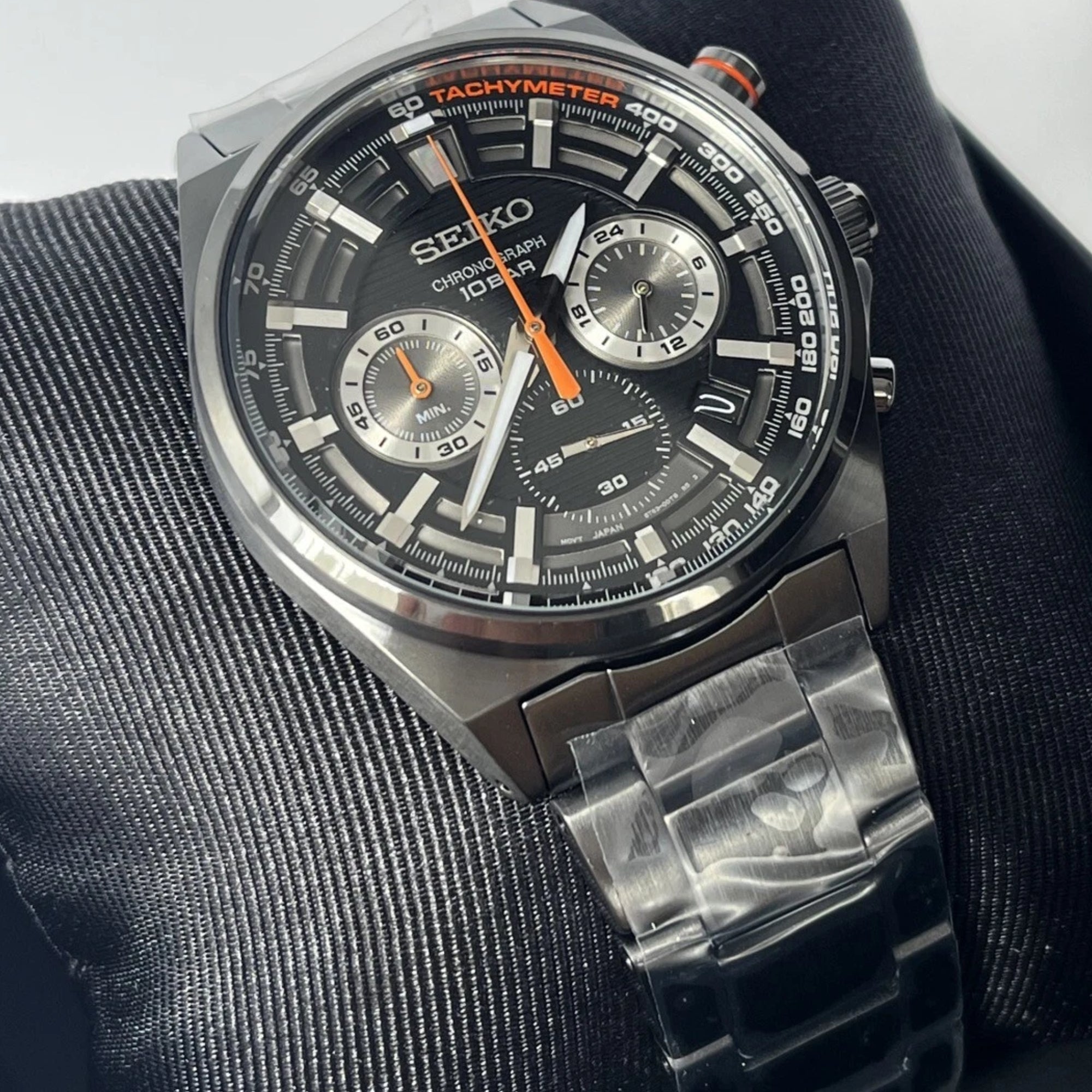 Seiko Essentials SSB399P1 Chronograph Quartz Black Dial Men's Watch