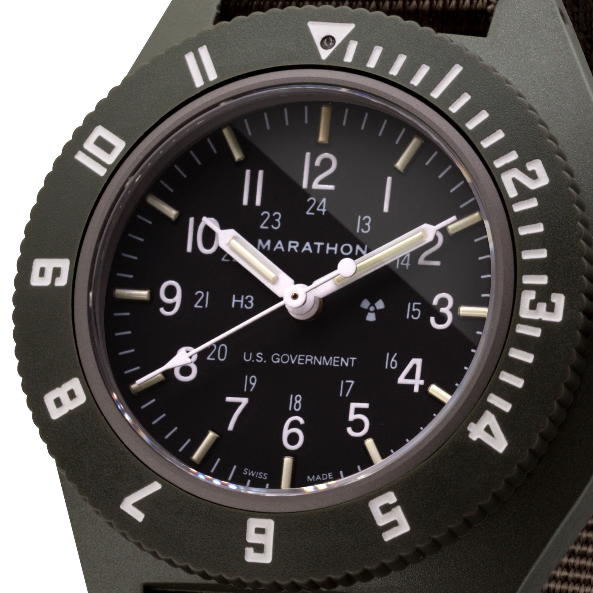 Marathon Navigator U.S. Government 41mm Black Dial Nylon Mens Quartz Watch WW194001SG-0002