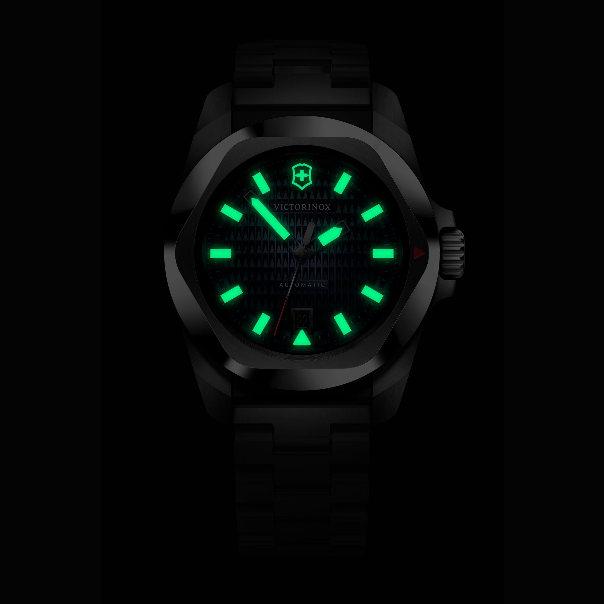 Victorinox I.N.O.X. 242020 blue dial and luminous hands