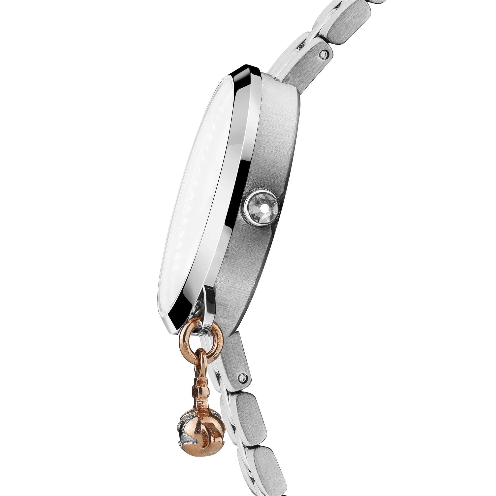 Vivienne Westwood Bow II Charm Stainless Steel Blue Dial Ladies’ Watch - WatchNation