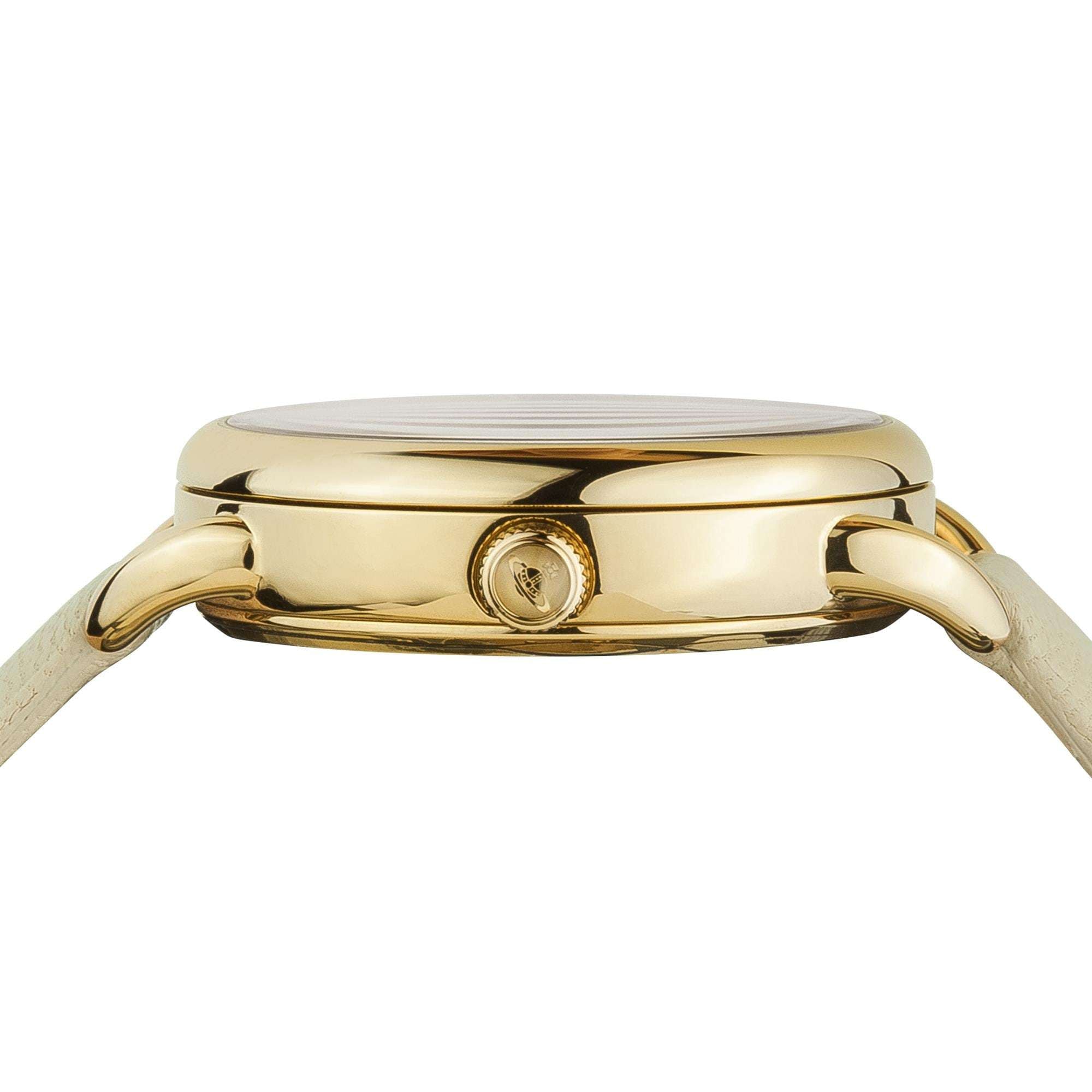 Vivienne Westwood Leadenhall Cream Gold Dial Ladies Watch VV163CMCM