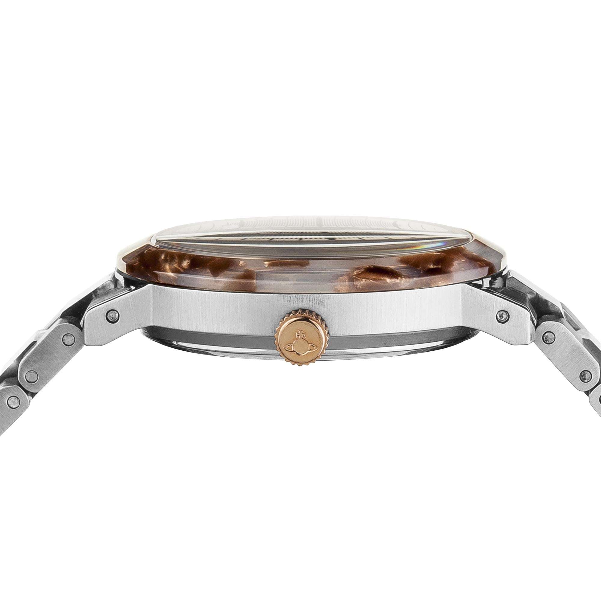 Vivienne Westwood Marble Arch Stainless Steel Brown Dial Ladies Watch VV165BRSL - WatchNation