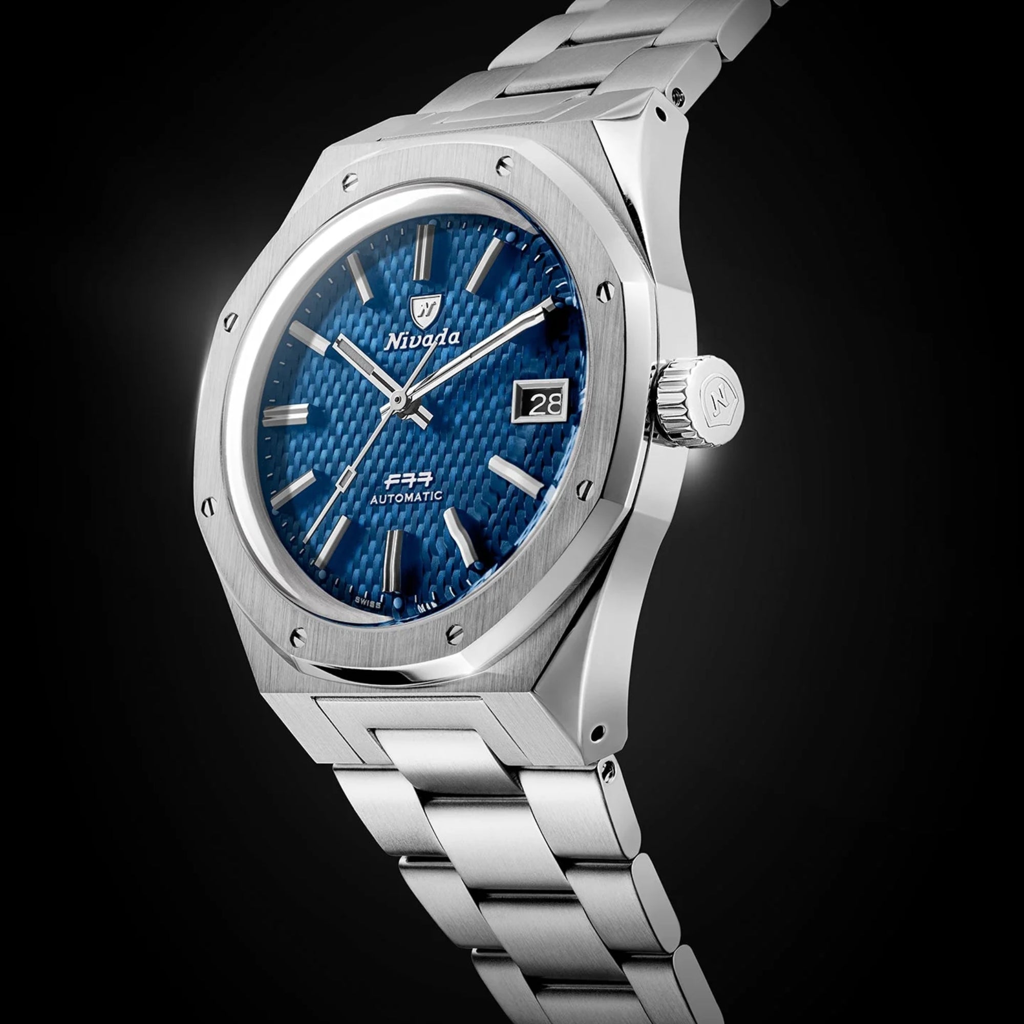 Nivada Grenchen F77 MKII 41mm Automatic Watch 69041A77B