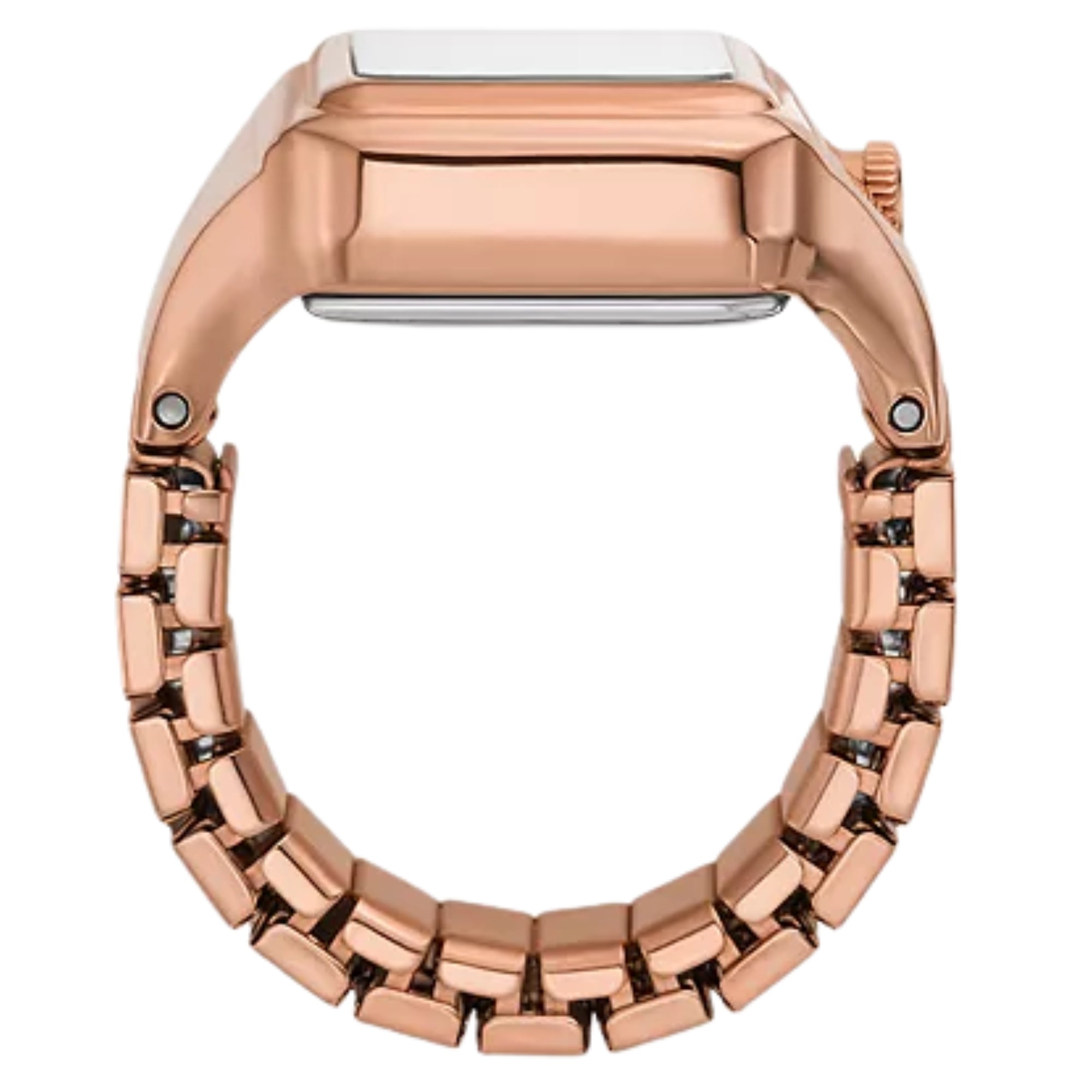 Fossil Raquel 14mm Rose Gold Dial Steel Ladies Quartz Ring Watch ES5345