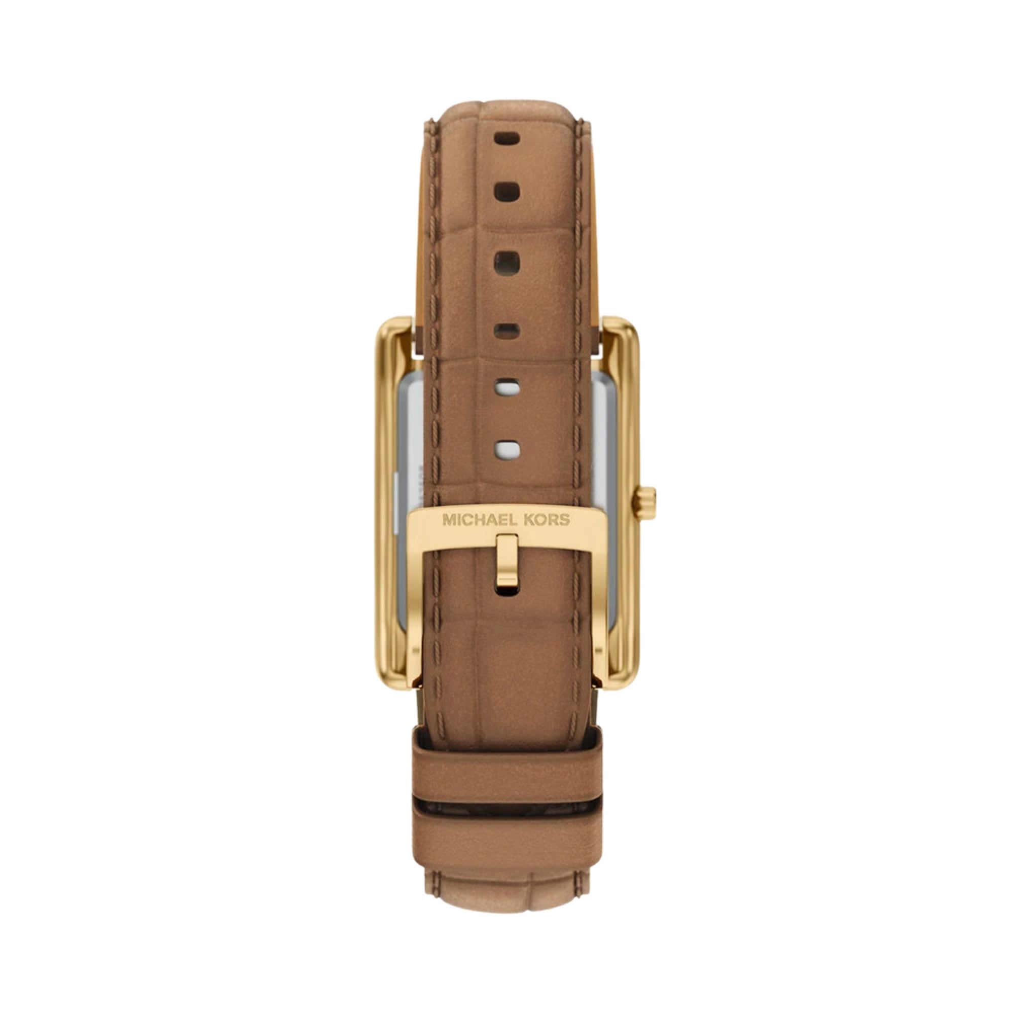 Michael Kors Essex 26mm Gold Dial Leather Ladies Quartz Watch MK7584