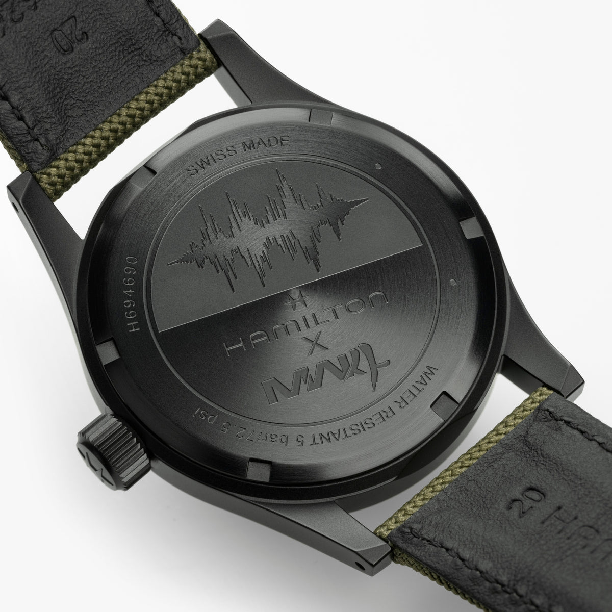 Hamilton Khaki Field 'Call of Duty Modern Warfare 4' 38mm Special Edition Black Dial Textile Mens Manual-Wind Watch H69469930