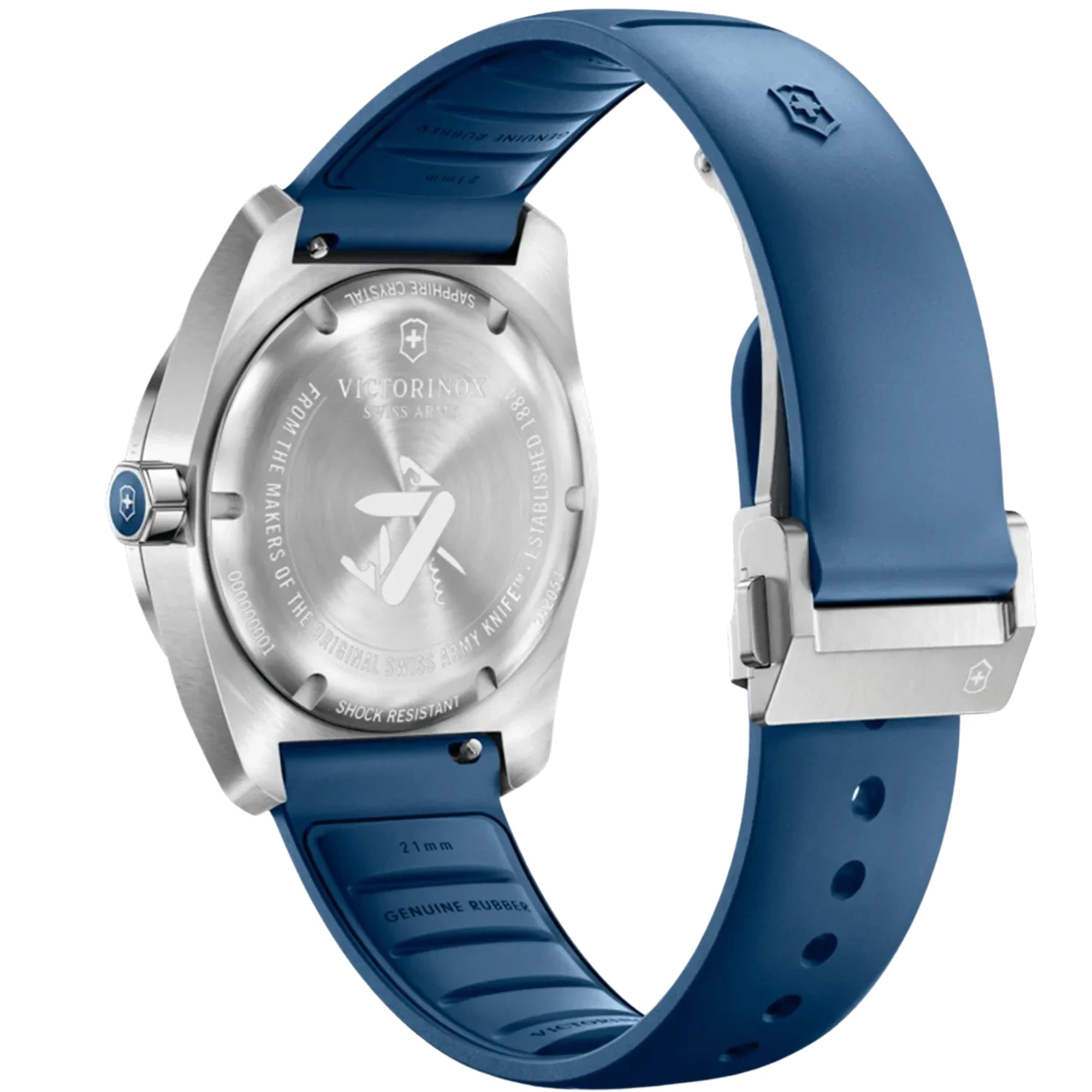 Victorinox Concept One 39mm Solar Blue Dial Rubber Mens Quartz Watch 242053