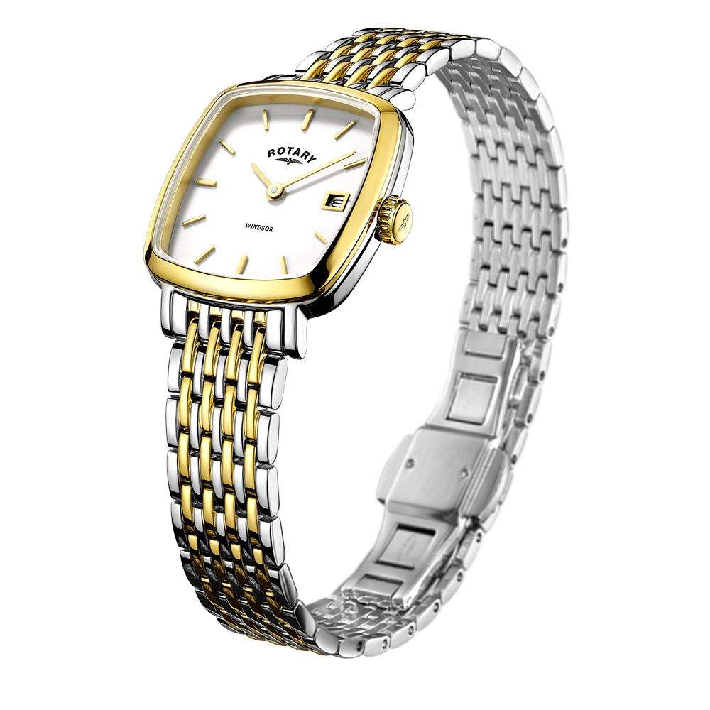 Windsor Two-Tone Ladies’ Cushion Watch - WatchNation