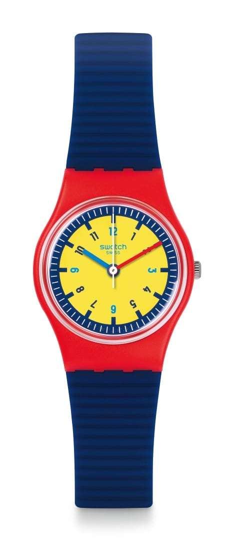Bambino Silicone Strap Red Plastic Case Watch LR131