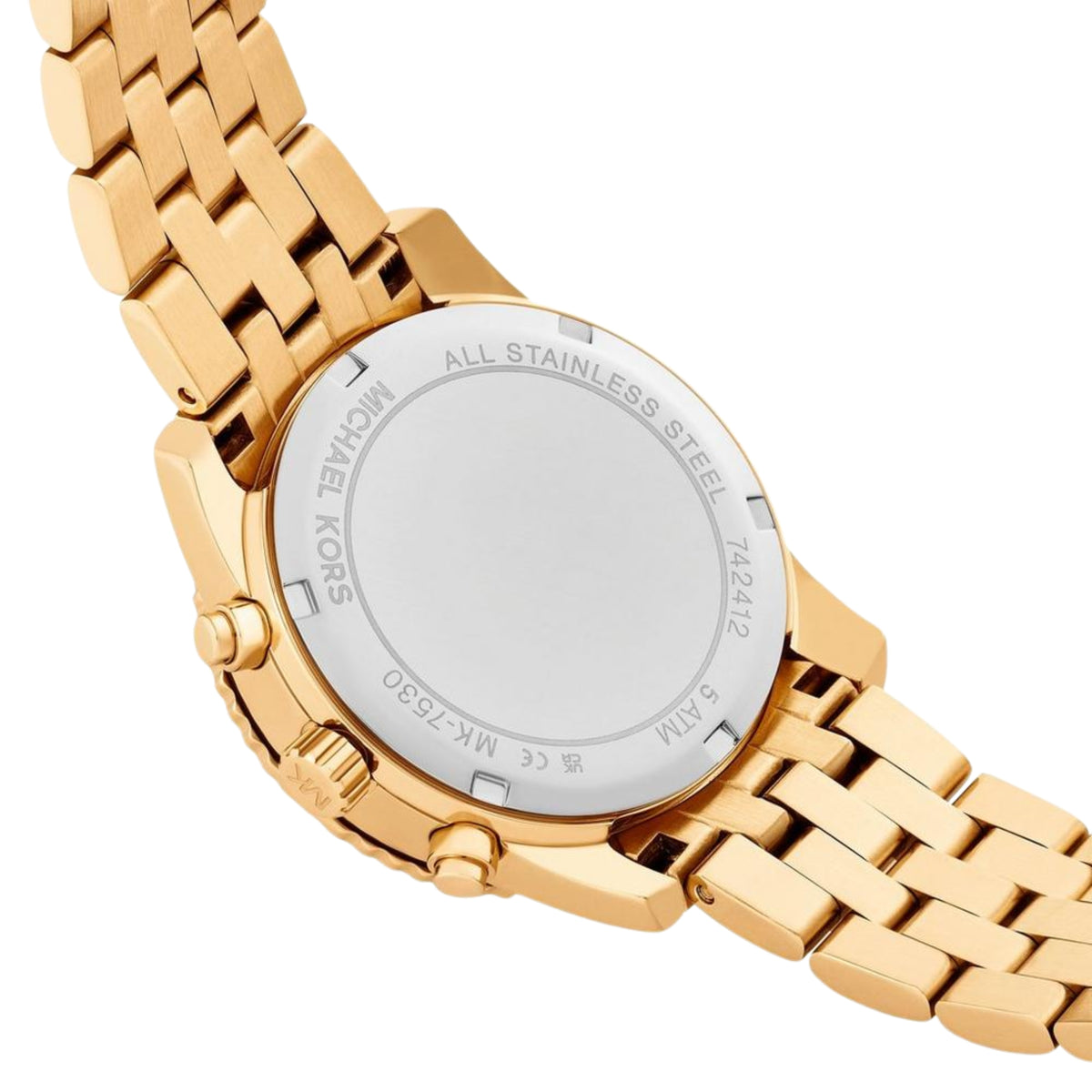 Michael Kors Mini Bryant Chronograph Gold Dial Gold-Tone Stainless Steel Strap Ladies Watch MK7530