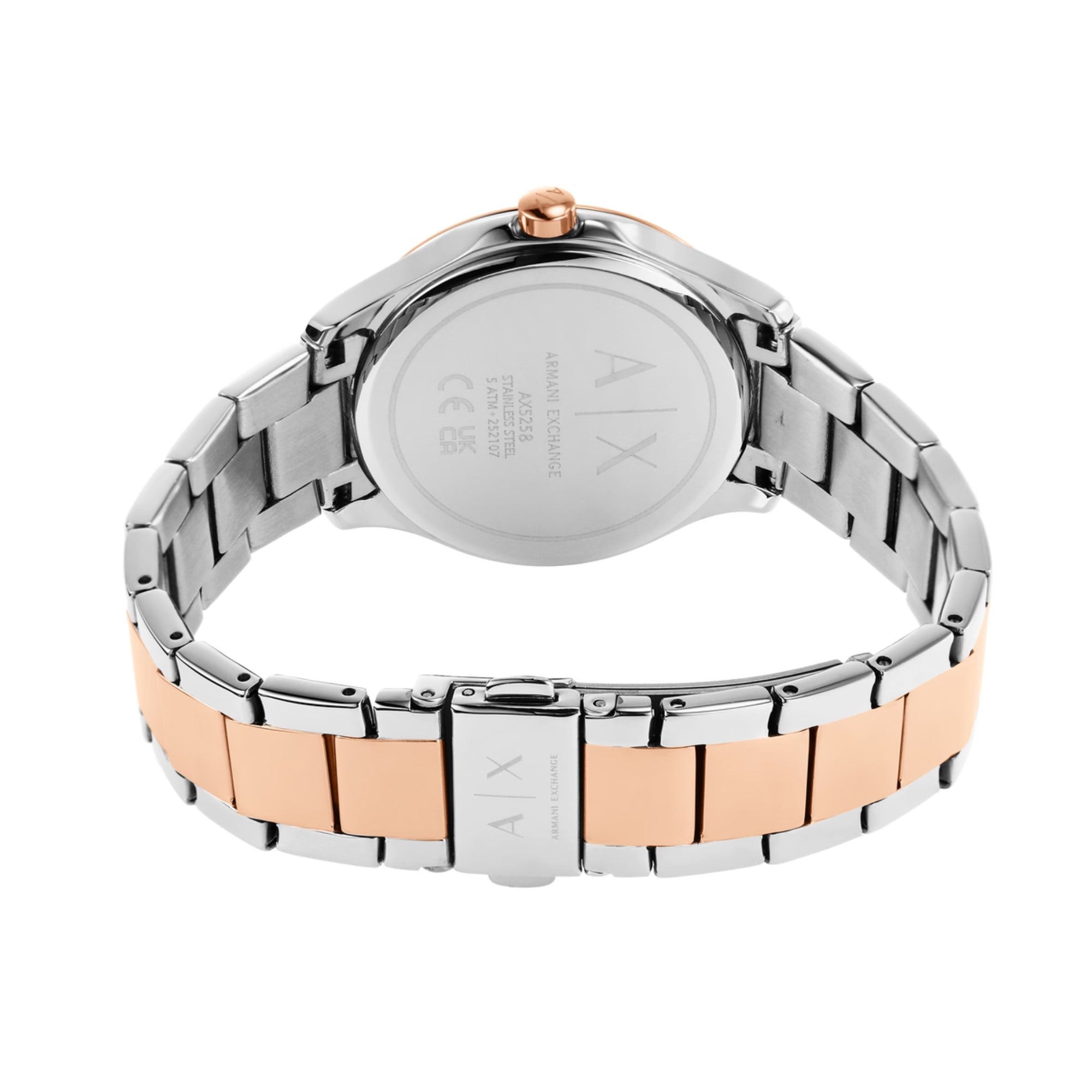 Armani Exchange Hampton 36mm Silver Dial Steel Ladies Quartz Watch AX5258