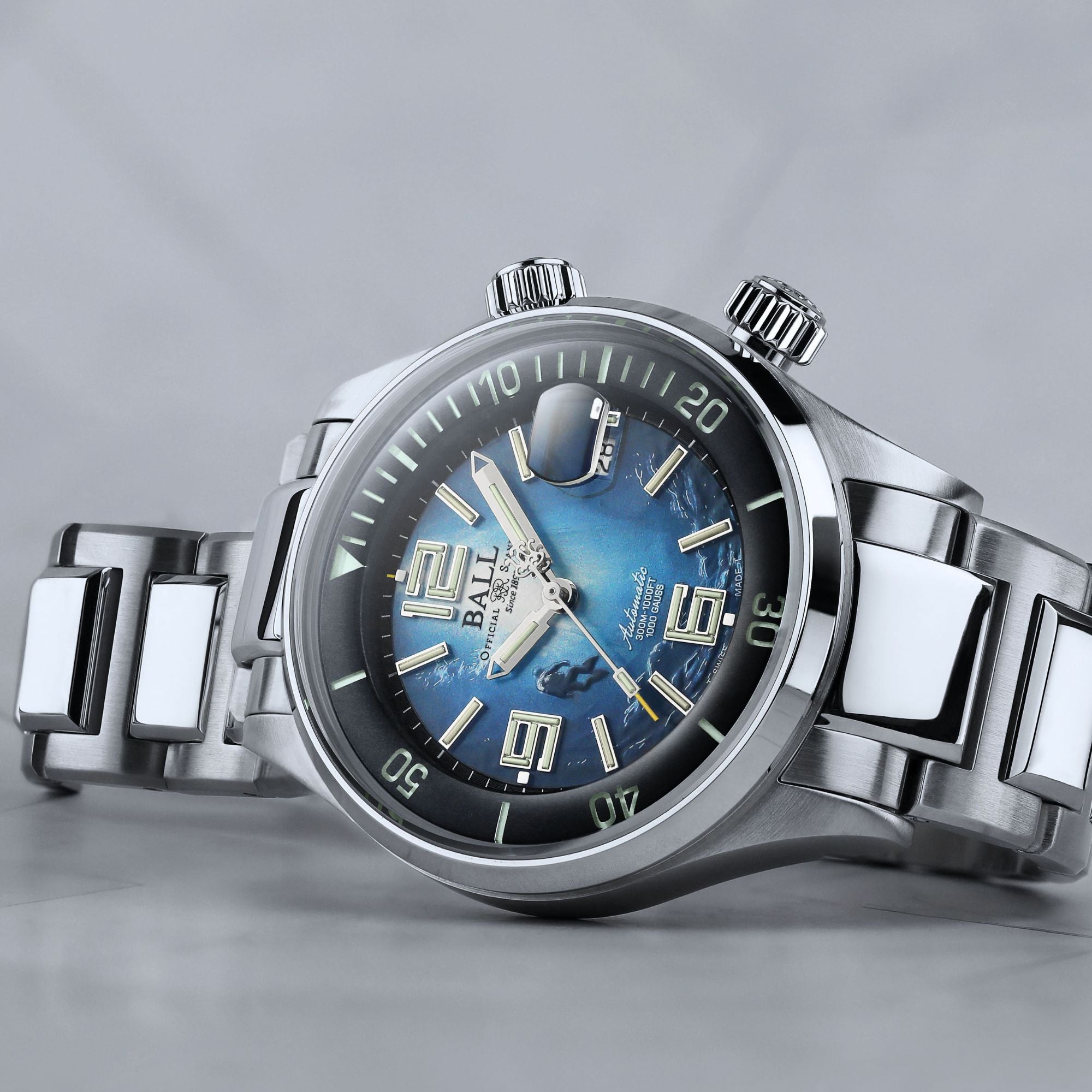 BALL Engineer Master II Diver Blue Dial Steel Strap Men's Dive Watch DM2280A-S8-BE