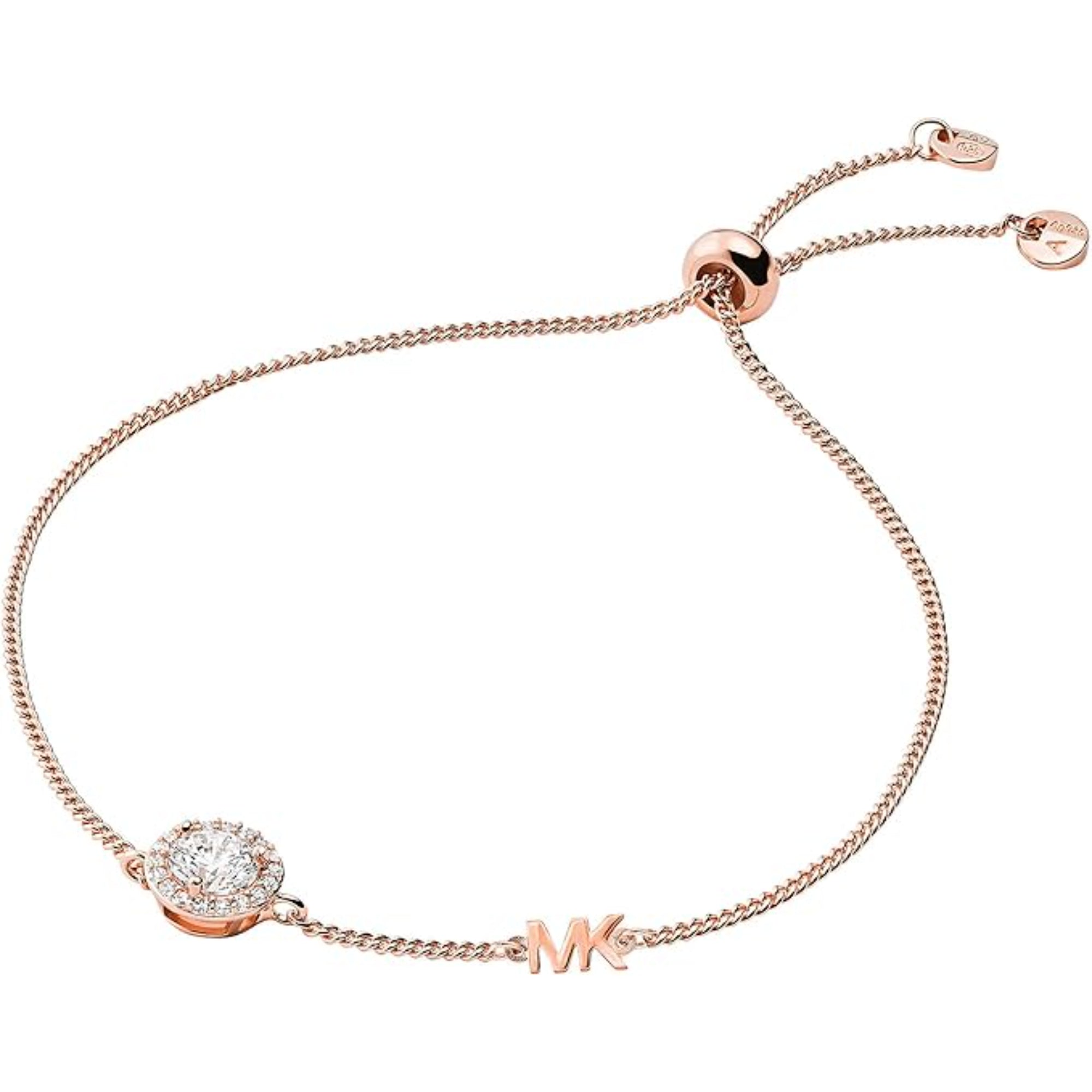 Michael Kors 14k Rose Gold- Plated Sterling Silver Halo Slider Women’s Bracelet  MKC1206AN791