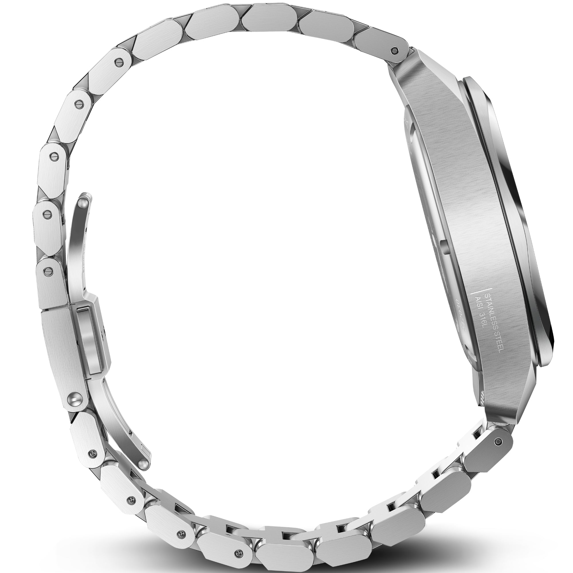 Victorinox I.N.O.X. 242030 brushed and polished stainless steel case side profile 