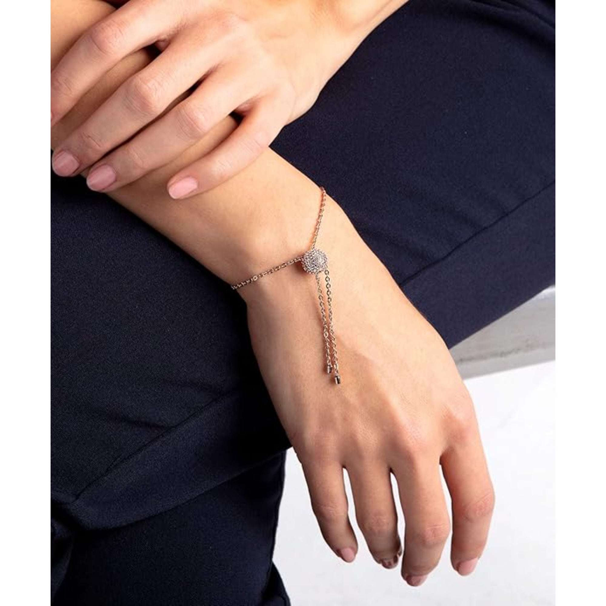 Calvin Klein Side Swarovski Crystal Rose Women's Bracelet KJ5QPB140100