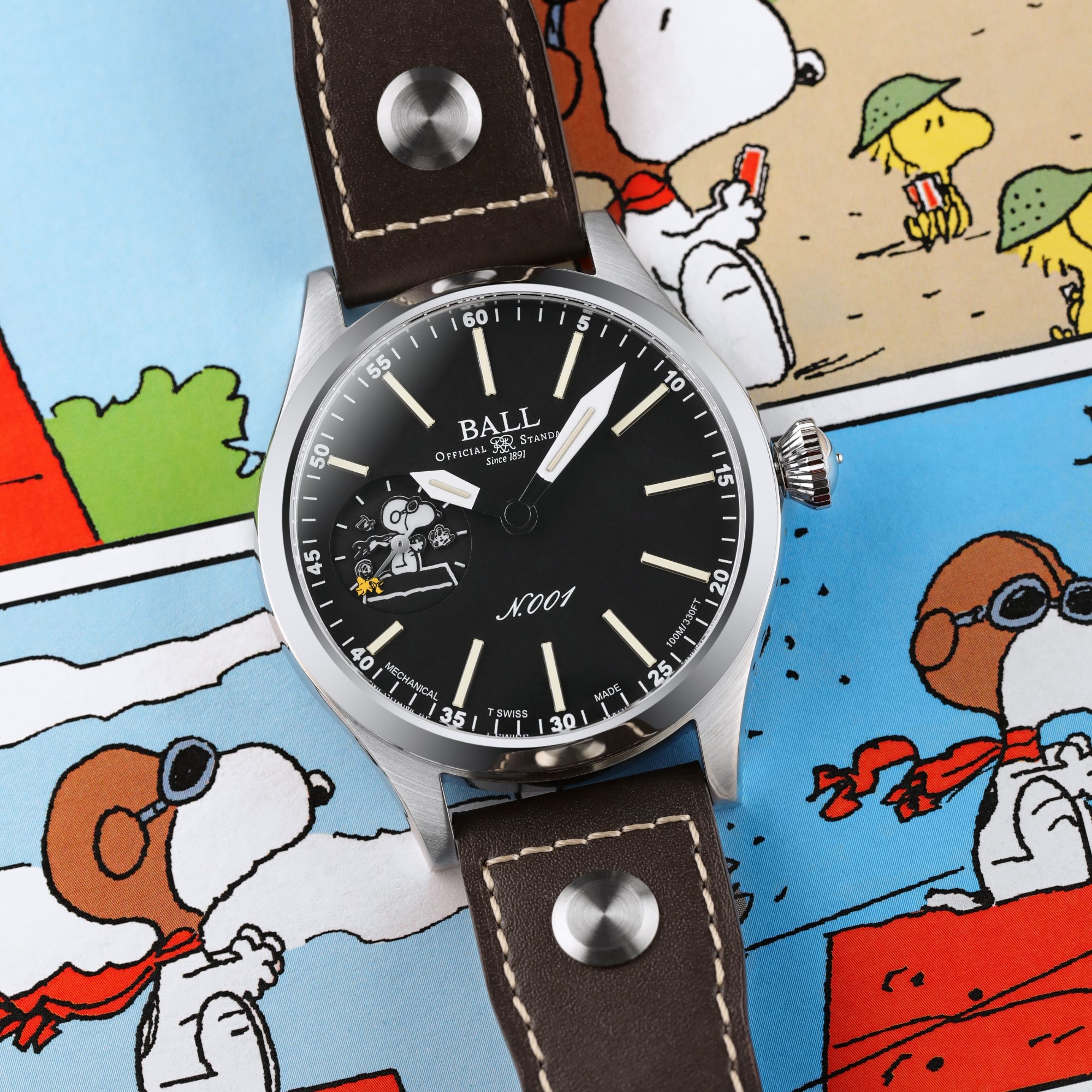 BALL Engineer Master II 46mm Snoopy Flying Ace Limited Edition Black D