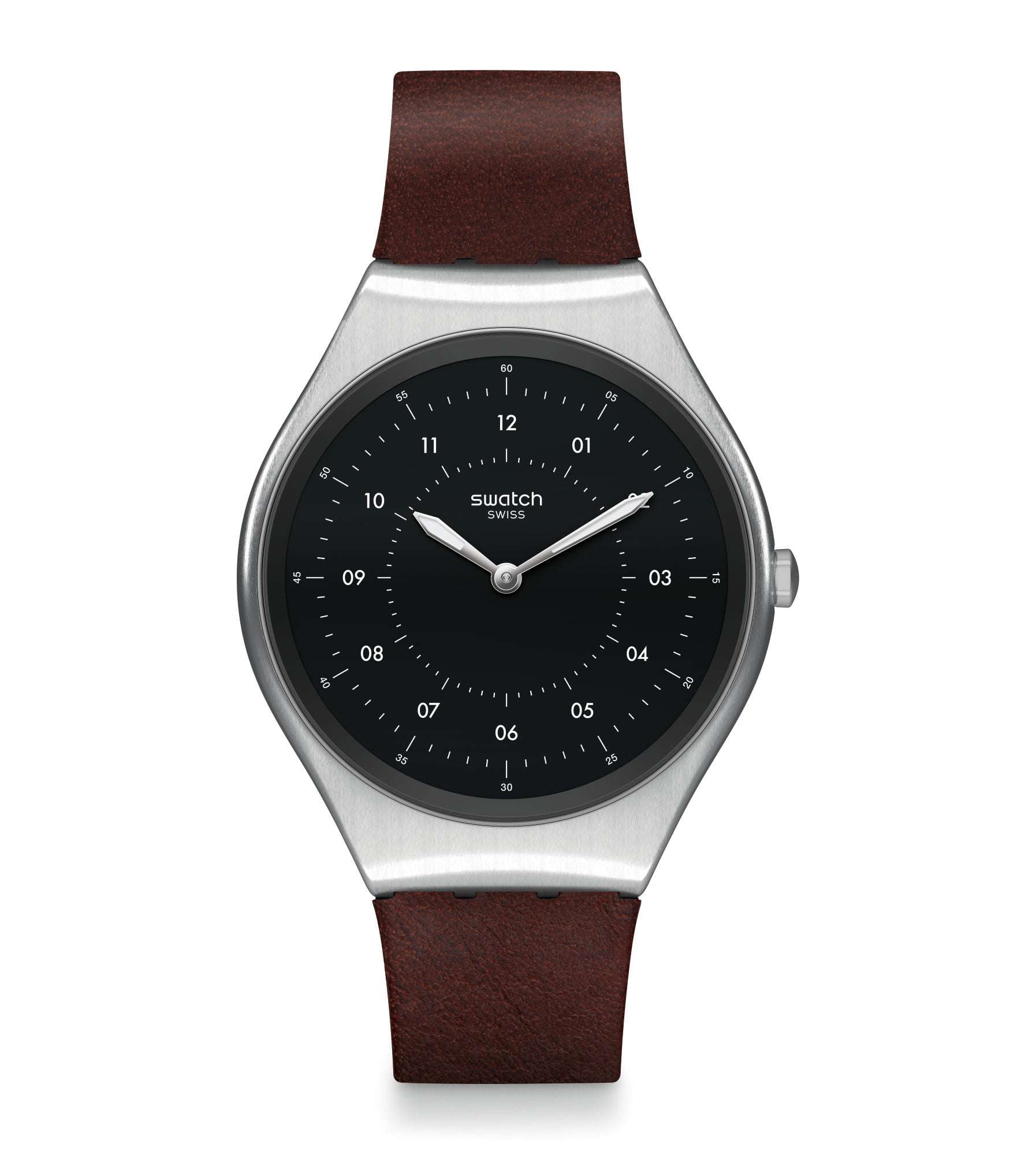 Swatch Skinbrushed Black Dial Watch SYXS102