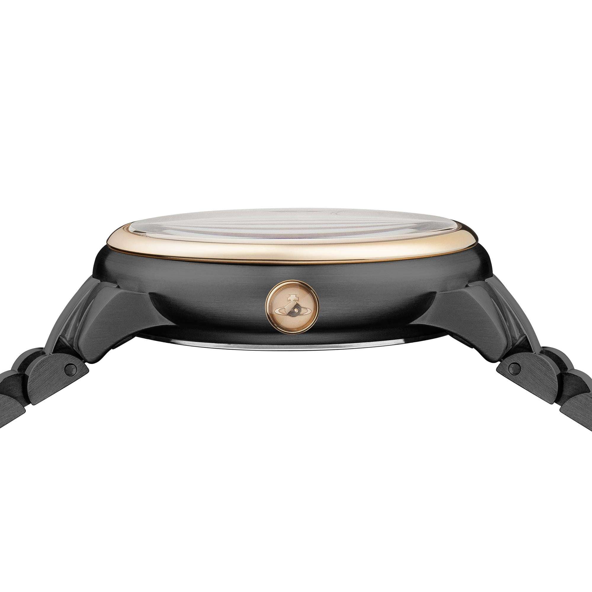 Vivienne Westwood Shoreditch Black Rose Gold Ladies' Watch VV196GNGN