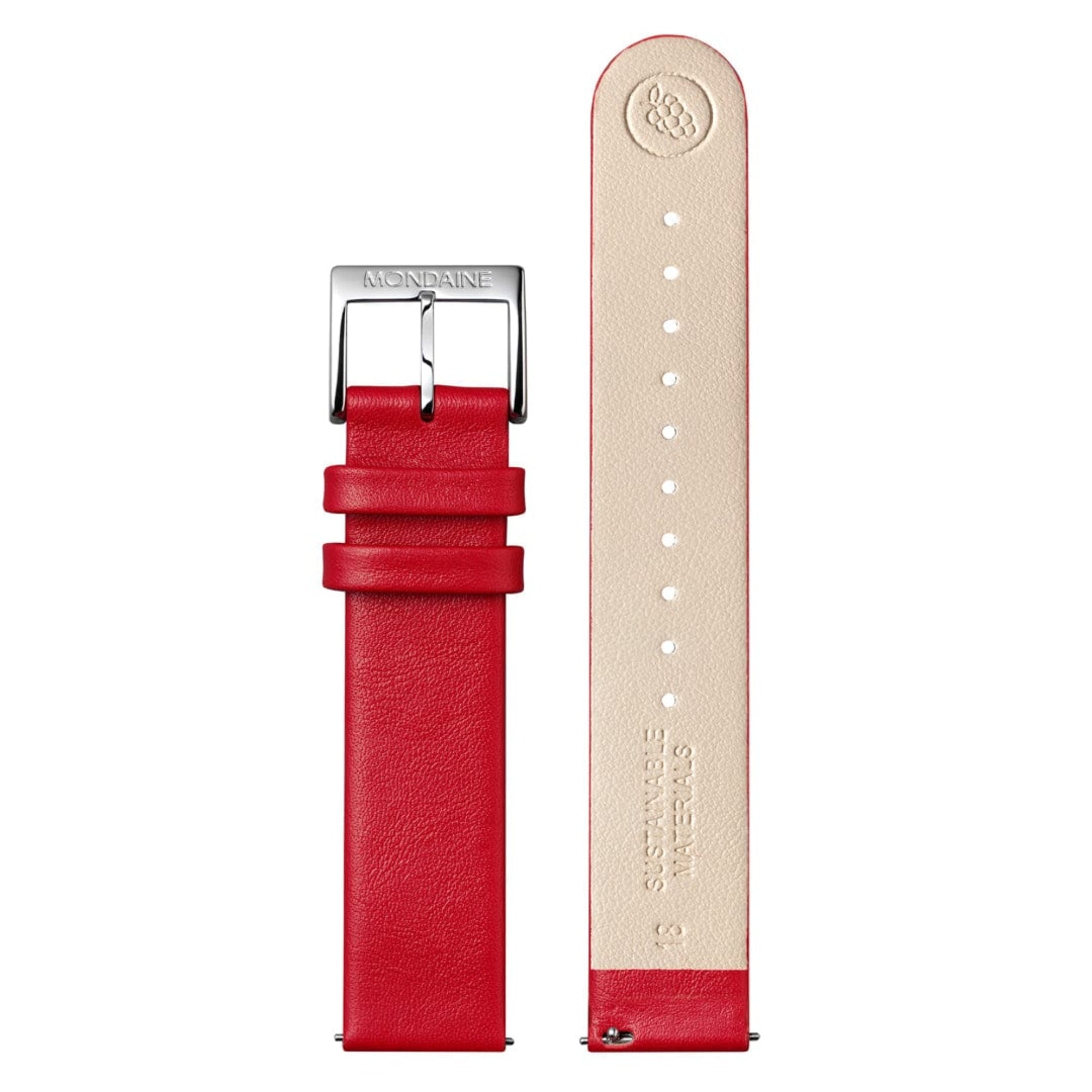 Mondaine Evo2 35mm Cadran Blanc Montre Quartz Cuir MSE.35110.LCV