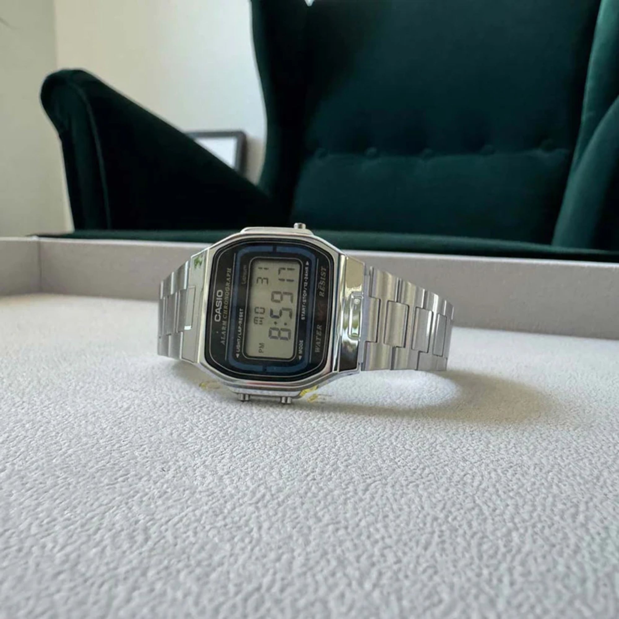 Casio Vintage Iconic Quartz Digital Steel Strap Unisex Watch A164WA-1VES