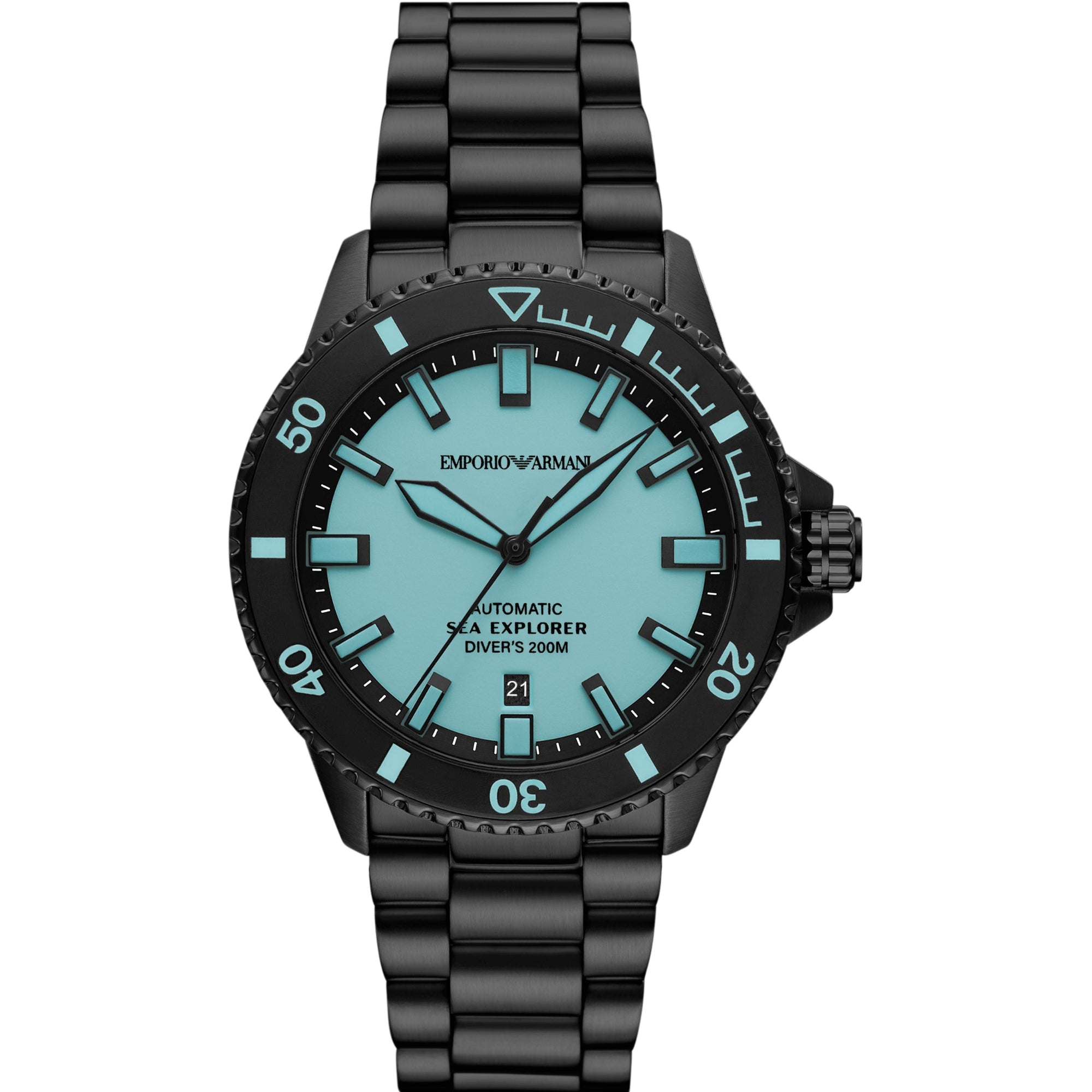 Emporio Armani Sea Explorer Automatic Blue Dial Stainless Steel Men's Watch AR60084